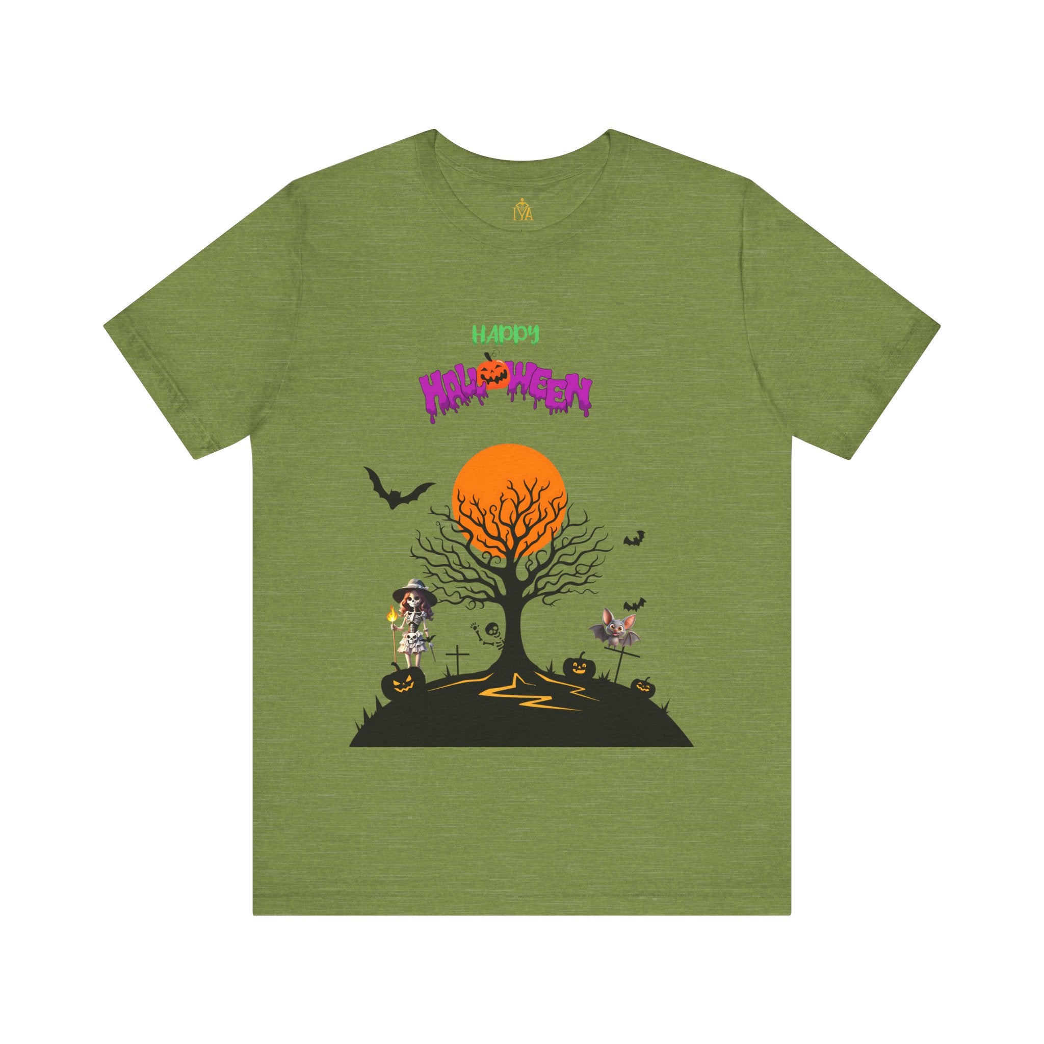 Women's cotton T-shirt "Happy Halloween"