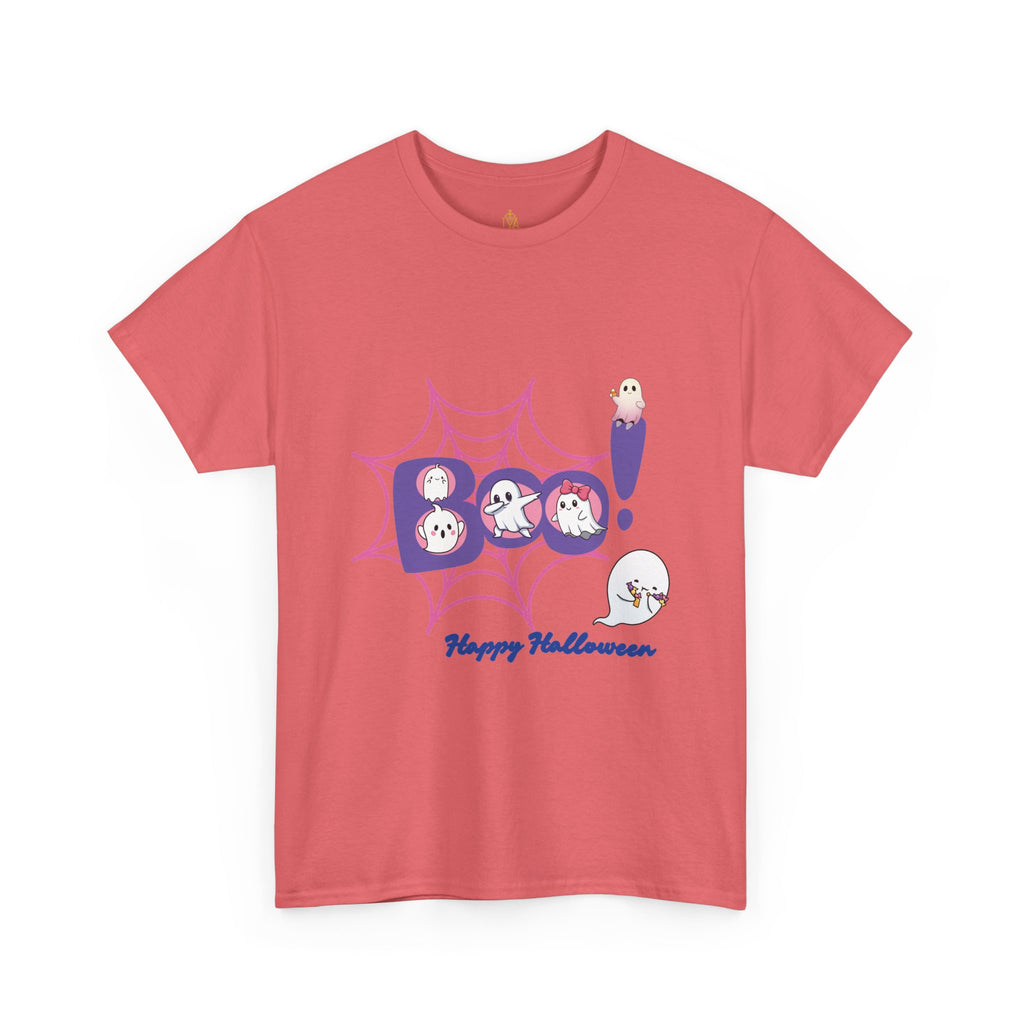 Women's Cotton T-Shirt - Boo! Cute Ghosts Halloween | Sweet and Fun Edition