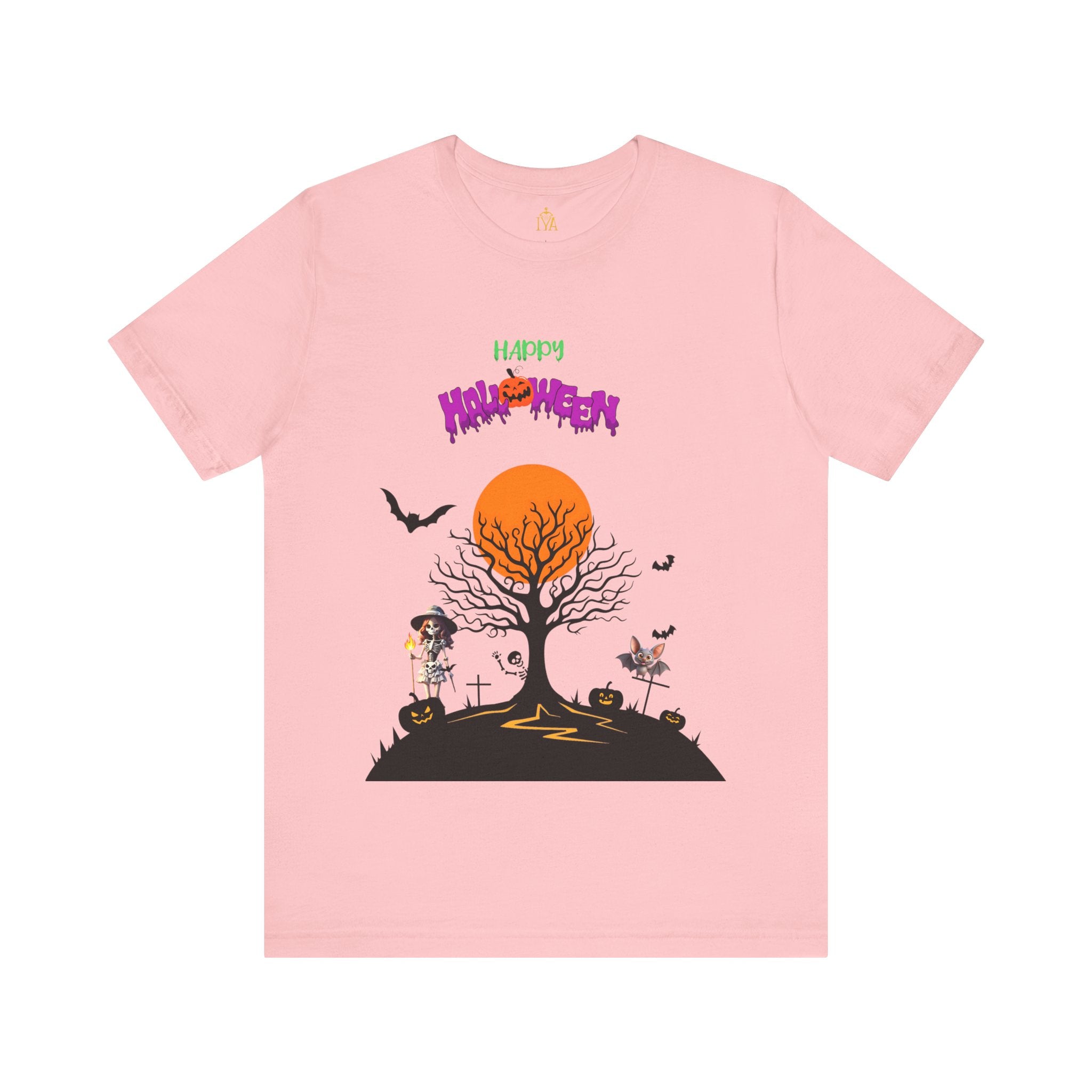 Women's cotton T-shirt "Happy Halloween"