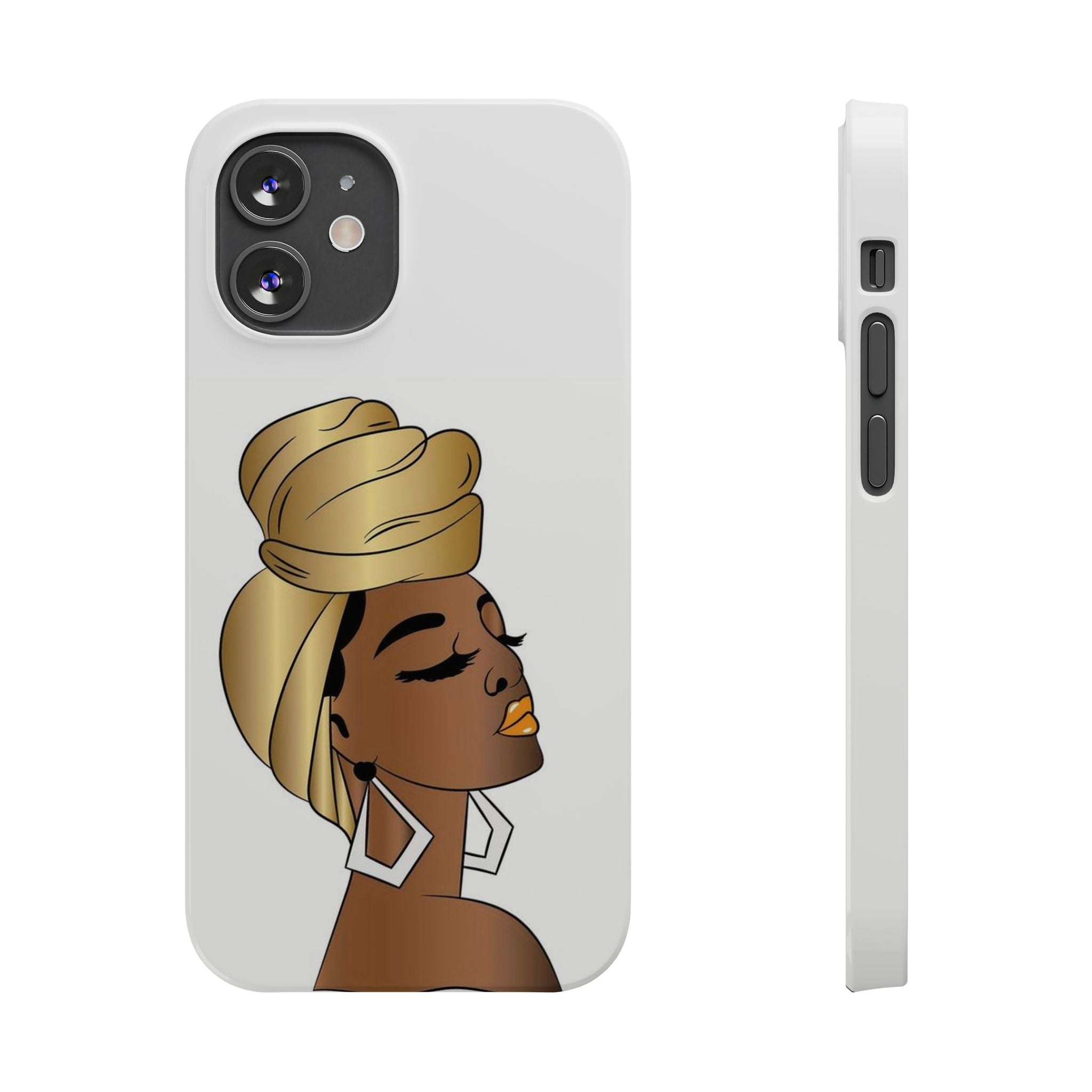 Slim Phone Case With A Beautiful Afro Woman