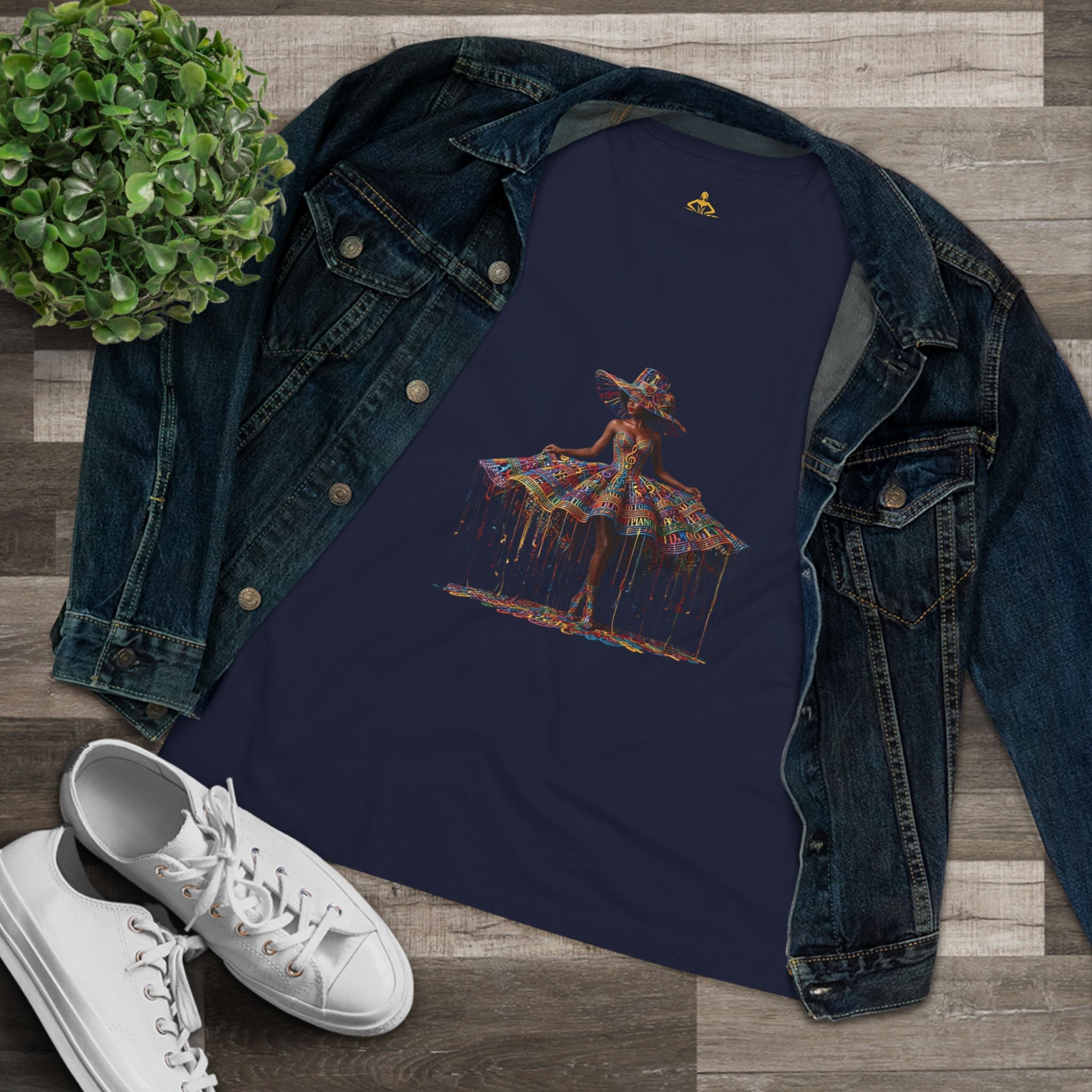 Women's Premium Cotton T-Shirt – "Inner Symphony"