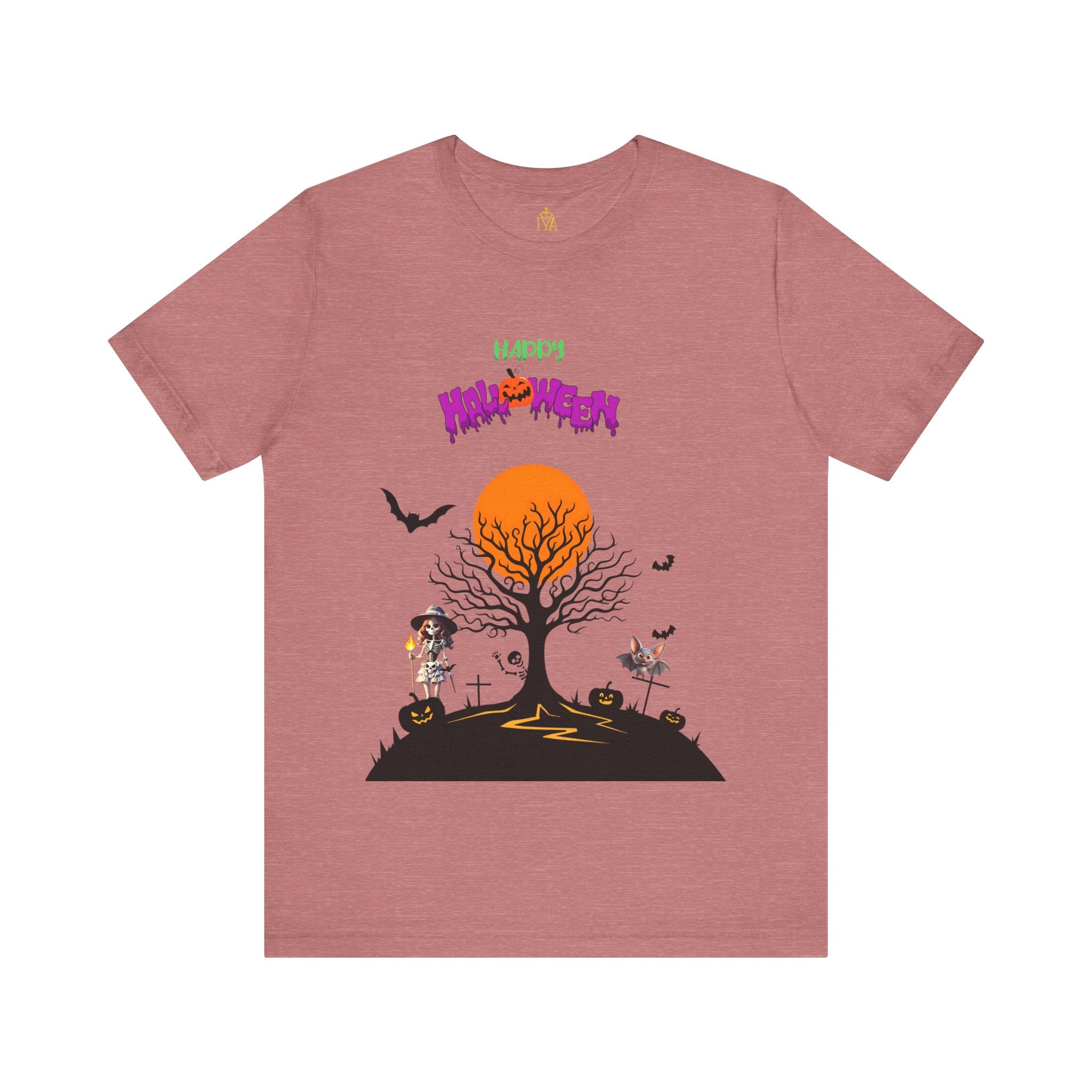 Women's cotton T-shirt "Happy Halloween"
