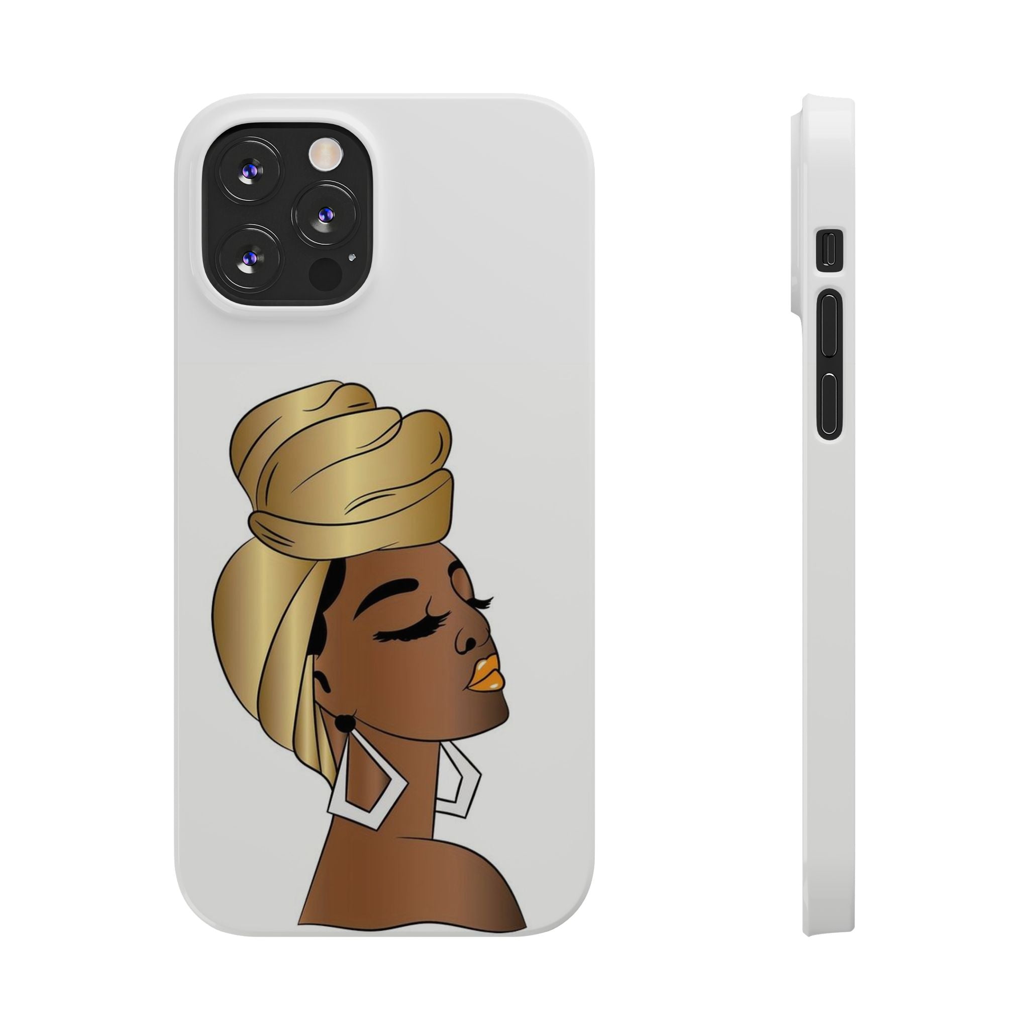Slim Phone Case With A Beautiful Afro Woman