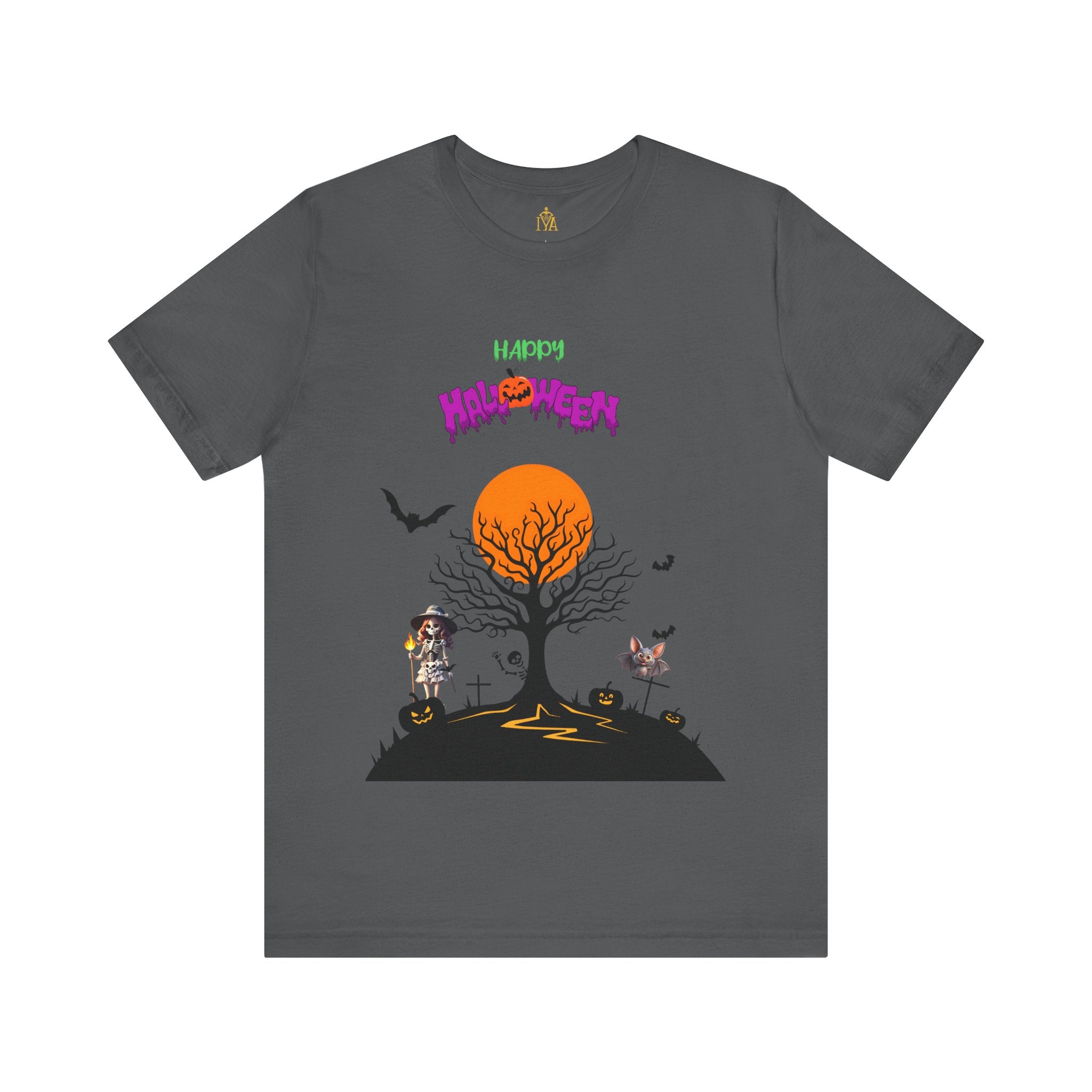 Women's cotton T-shirt "Happy Halloween"