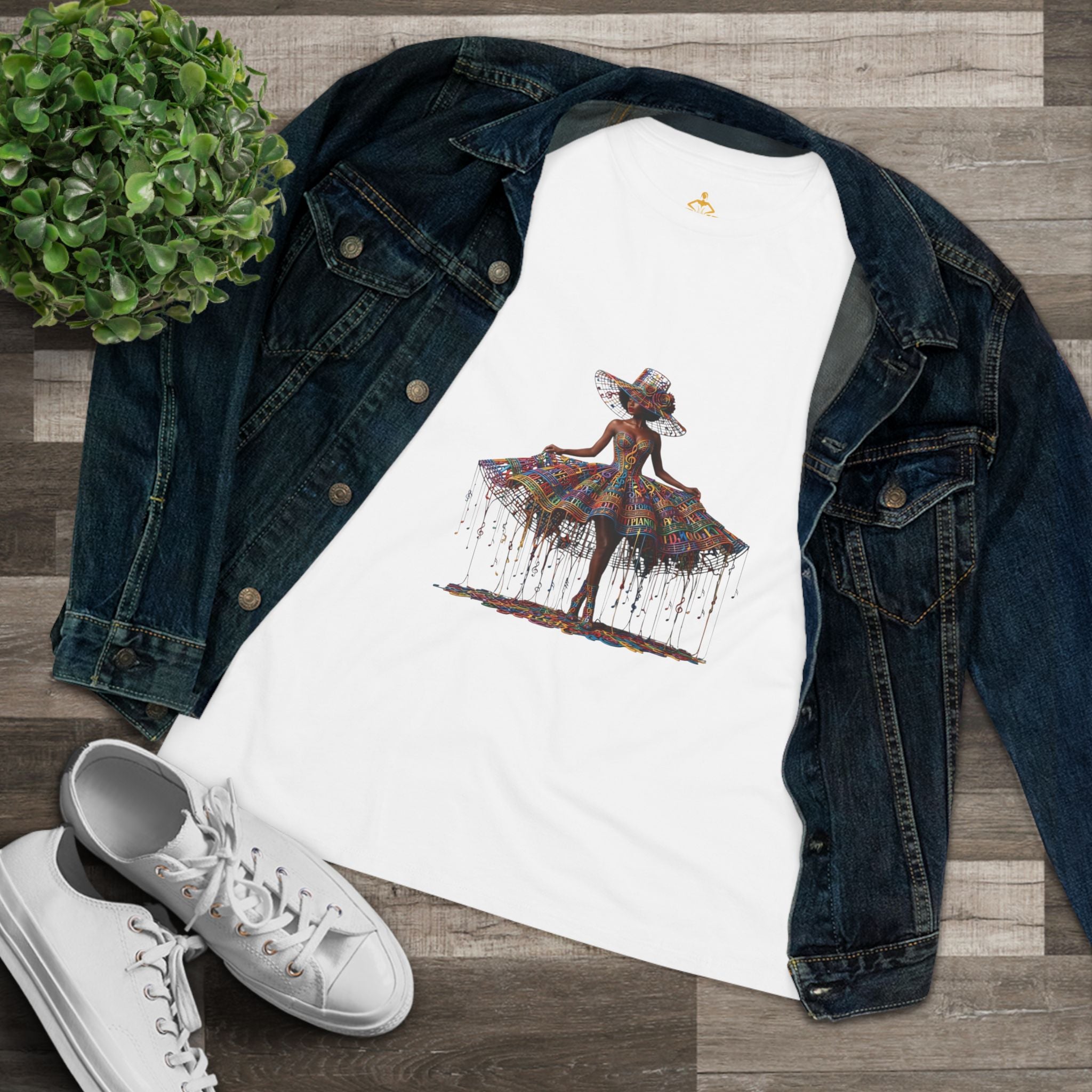 Women's Premium Cotton T-Shirt – "Inner Symphony"