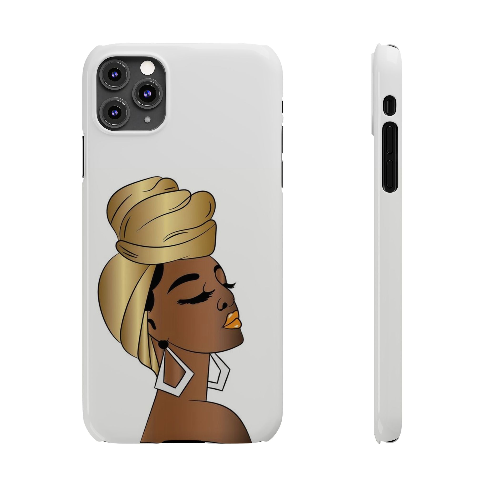 Slim Phone Case With A Beautiful Afro Woman