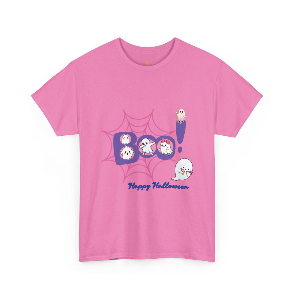 Women's Cotton T-Shirt - Boo! Cute Ghosts Halloween | Sweet and Fun Edition