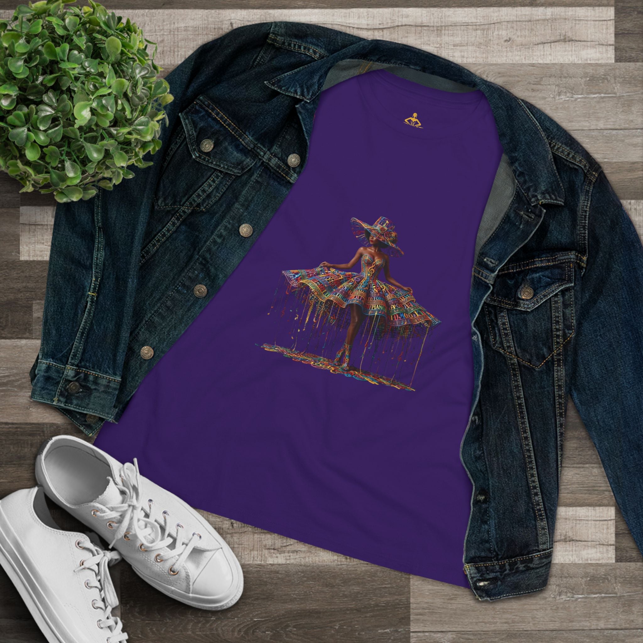 Women's Premium Cotton T-Shirt – "Inner Symphony"