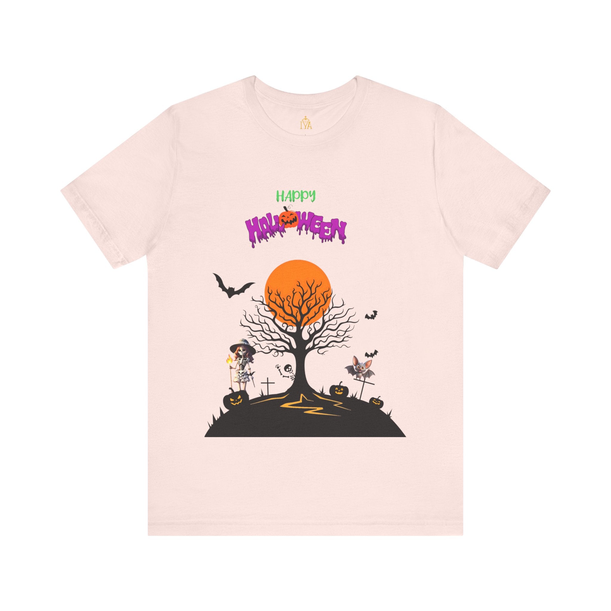 Women's cotton T-shirt "Happy Halloween"