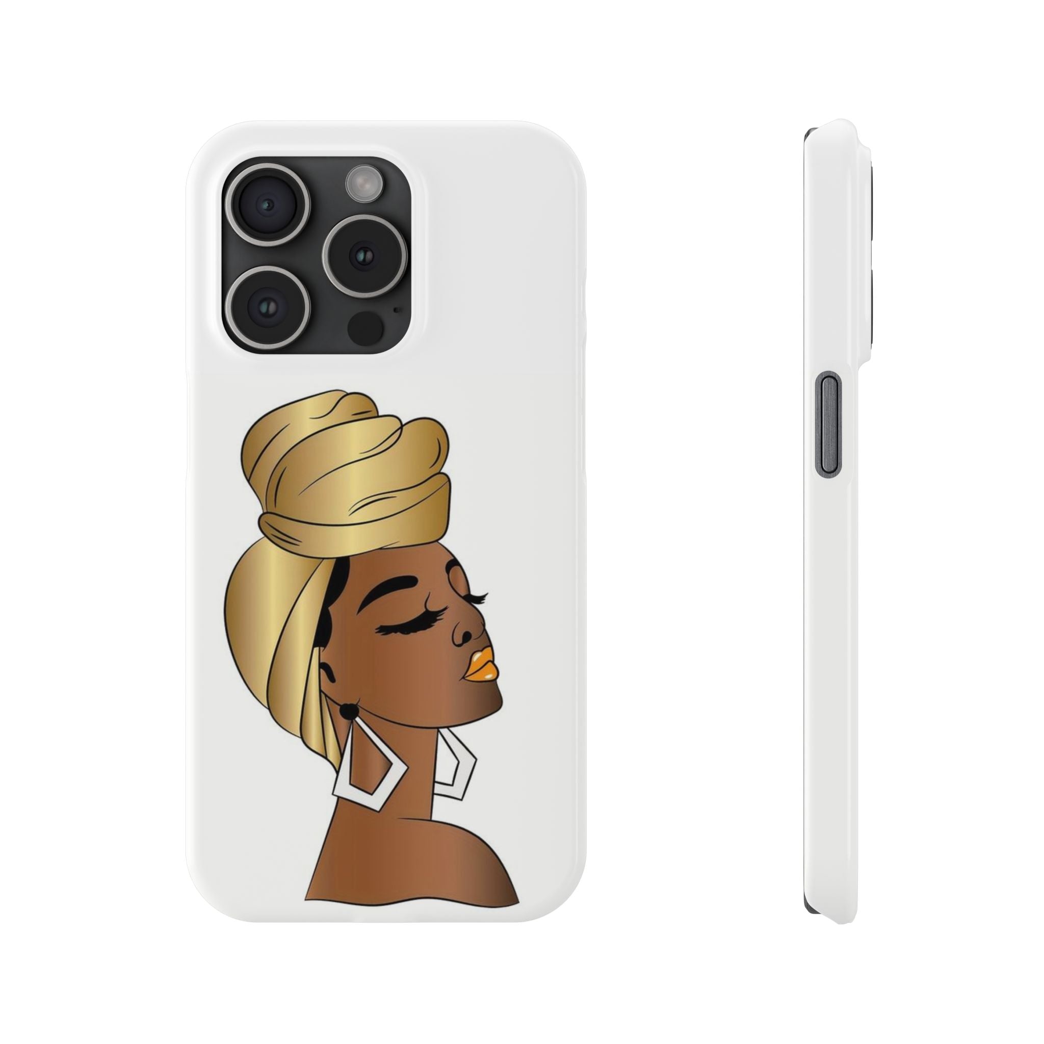 Slim Phone Case With A Beautiful Afro Woman