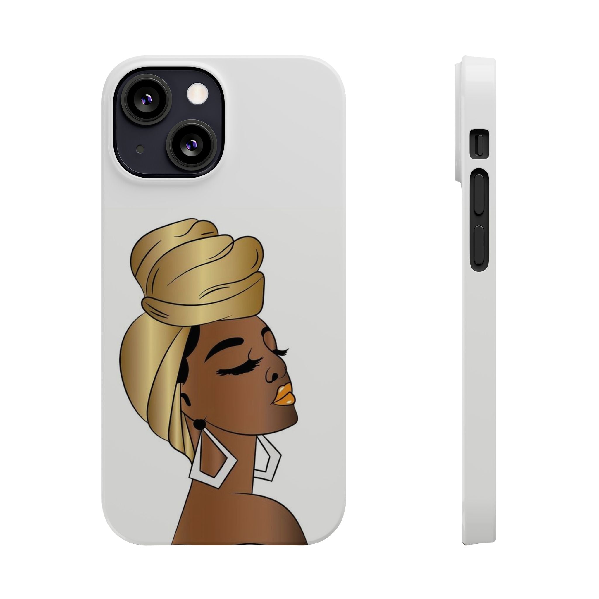 Slim Phone Case With A Beautiful Afro Woman