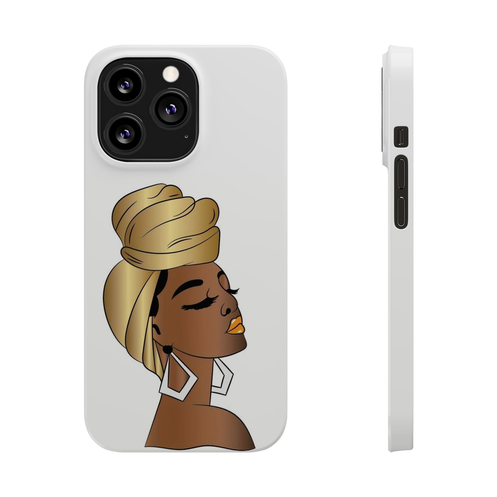 Slim Phone Case With A Beautiful Afro Woman