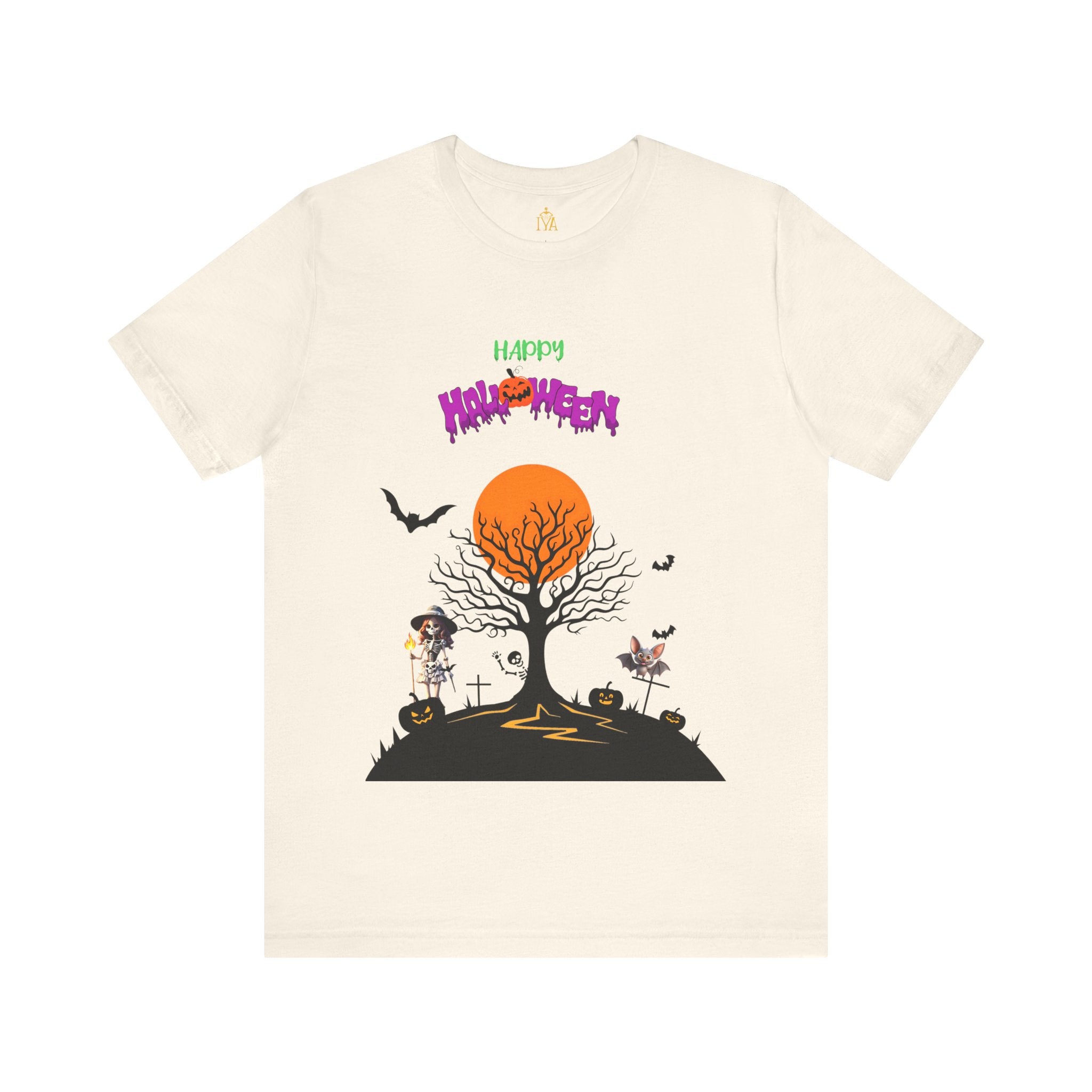 Women's cotton T-shirt "Happy Halloween"