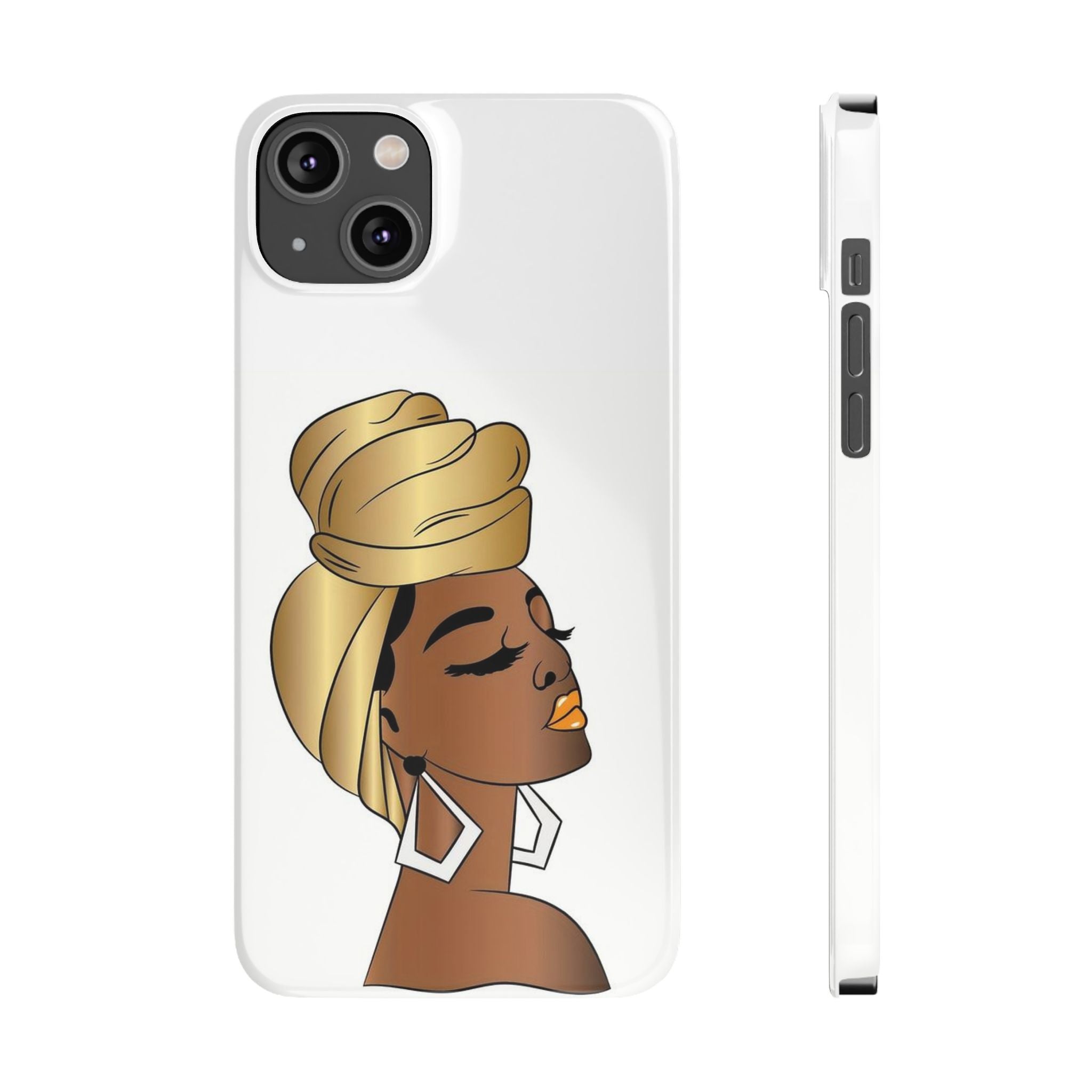 Slim Phone Case With A Beautiful Afro Woman