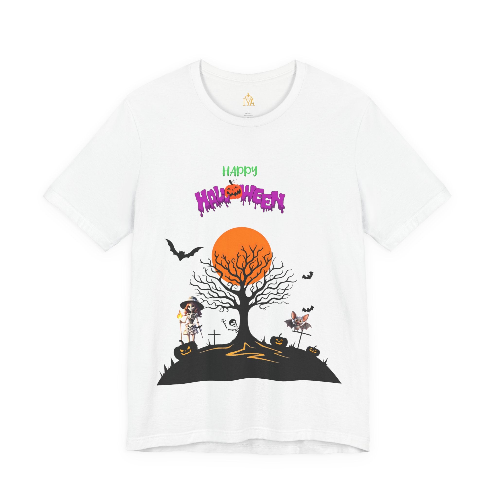 Women's cotton T-shirt "Happy Halloween"