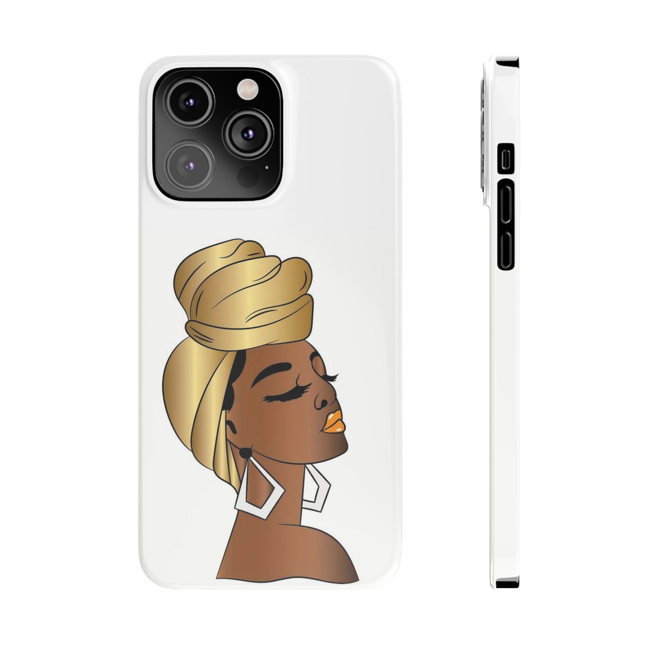 Slim Phone Case With A Beautiful Afro Woman