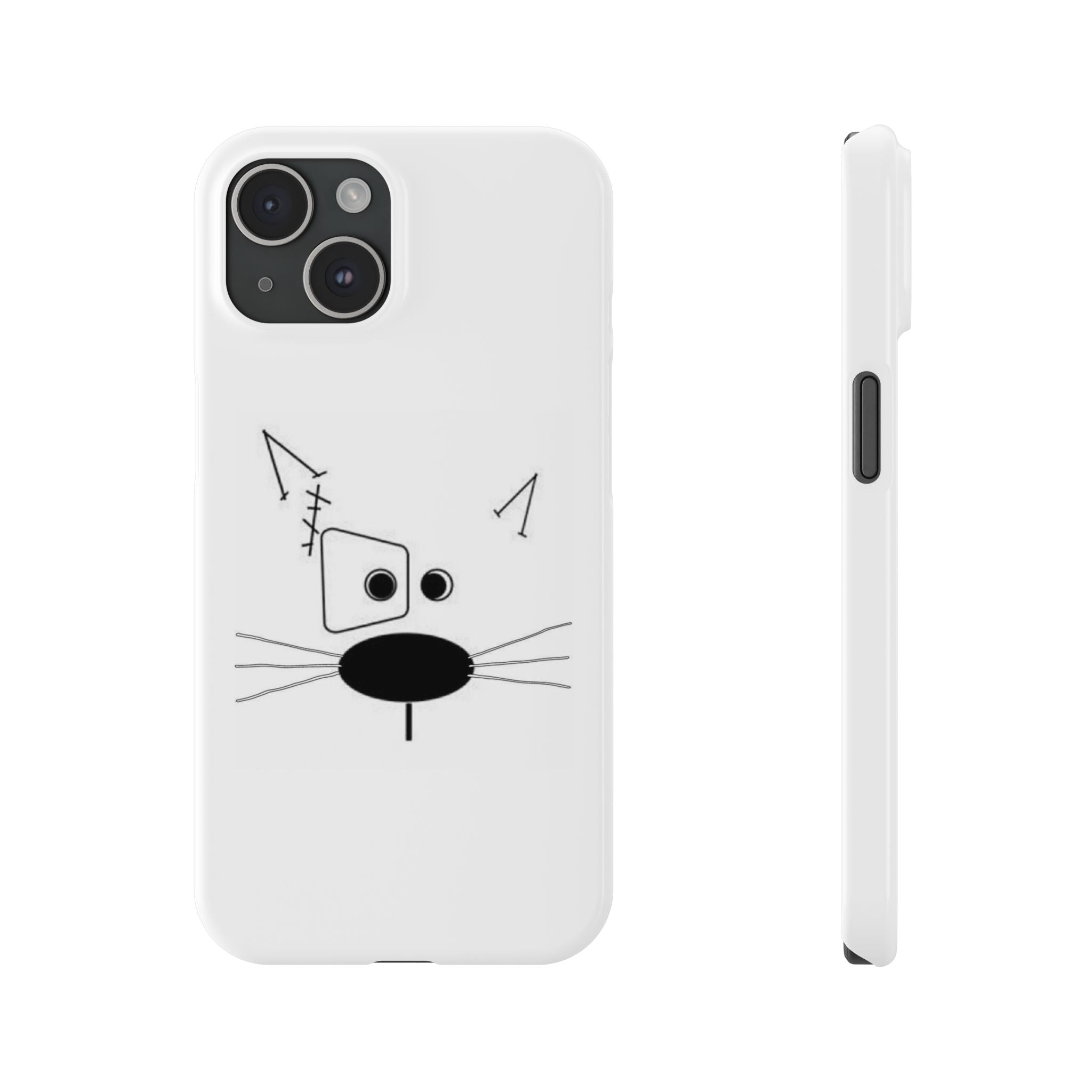 Phone Case With A Dog's Face Painted