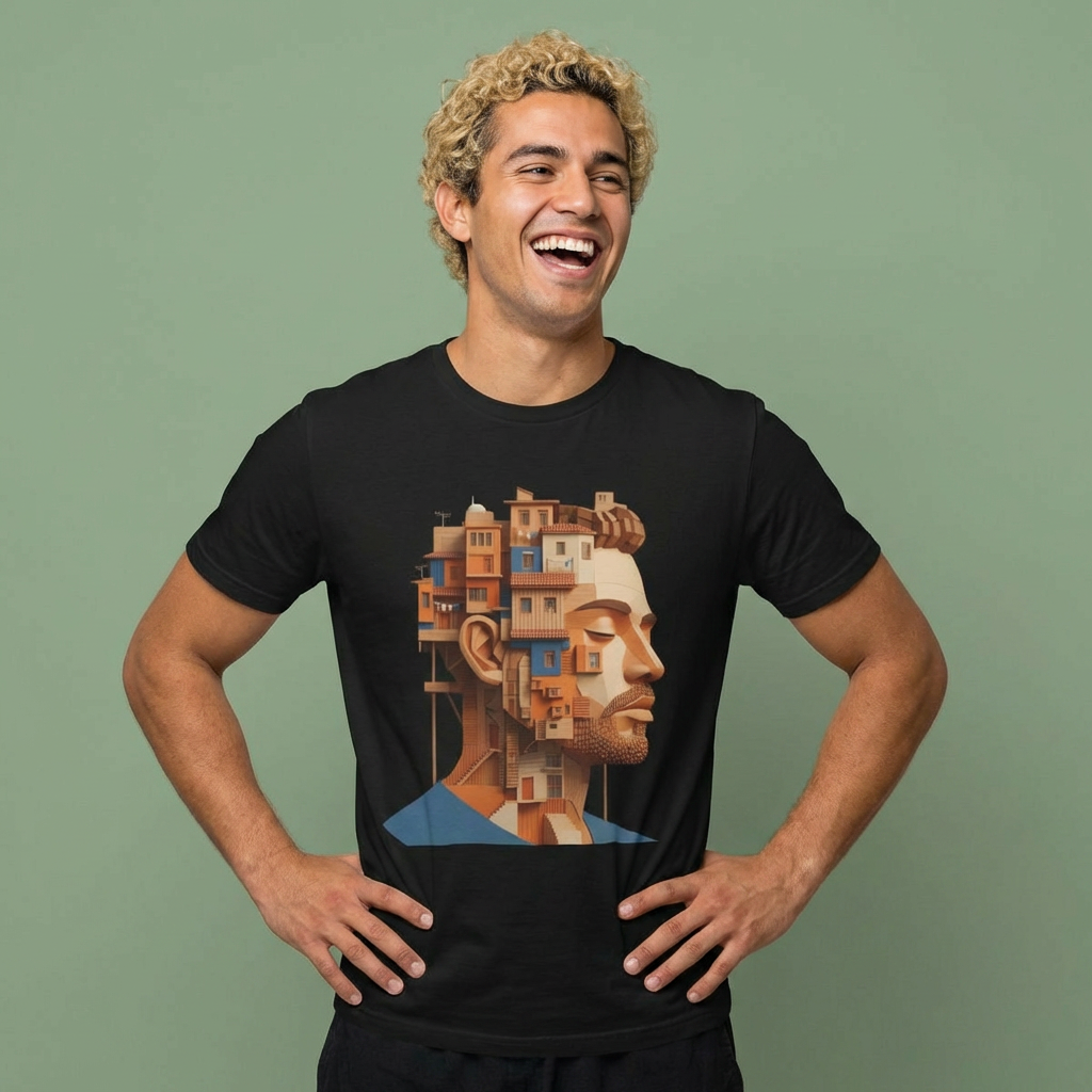 Men's Premium Cotton T-Shirt – "Urban Mind"