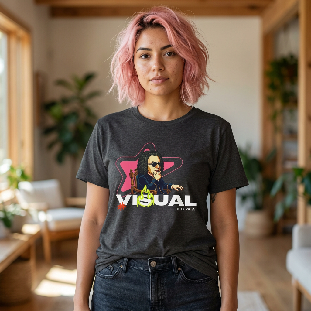Women's Cotton T-Shirt "Visual Fugue" (Urban Style)