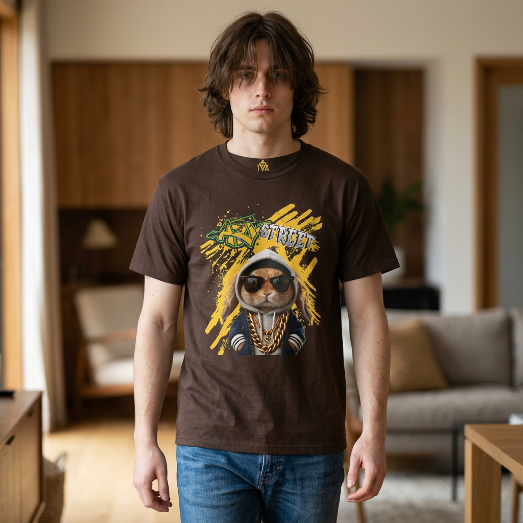 Art Street Rabbit Urban T-shirt (Folio No. 14-The guardian of the alley)