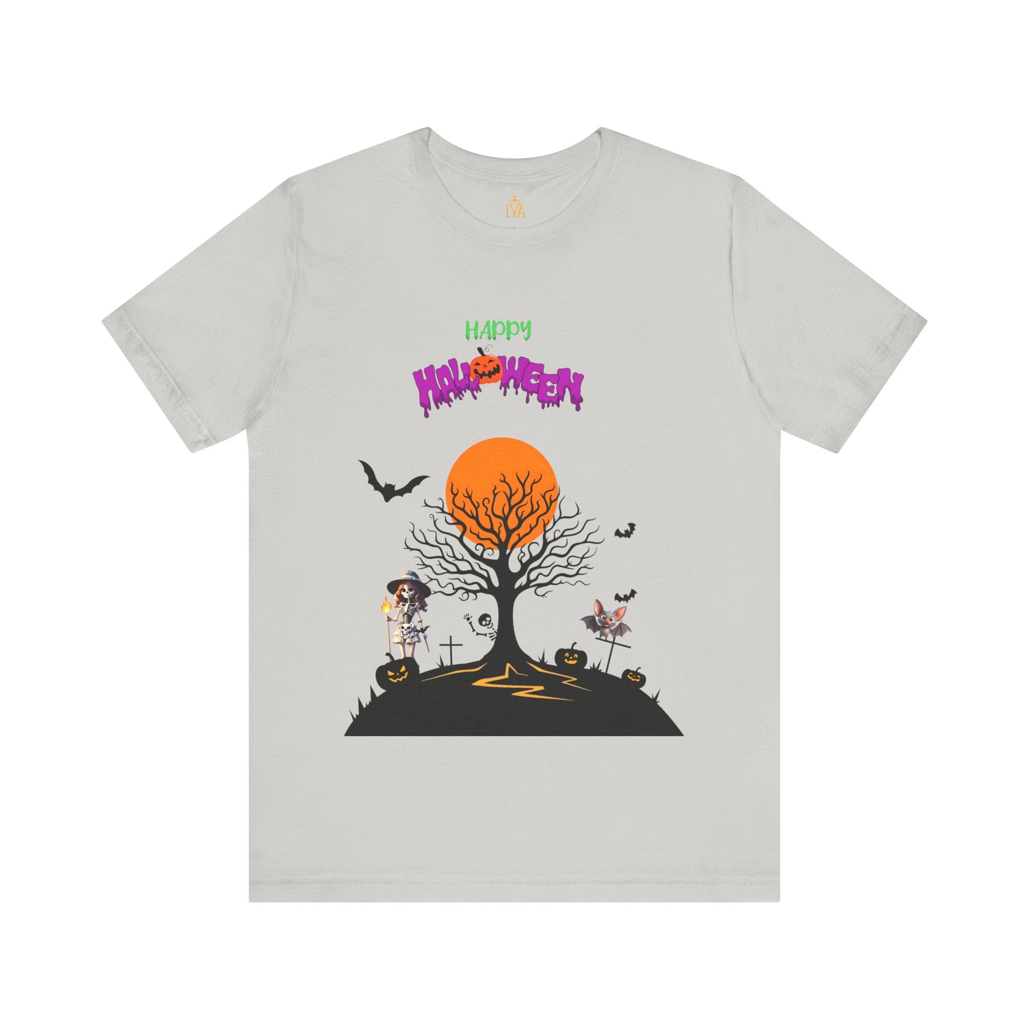 Women's cotton T-shirt "Happy Halloween"