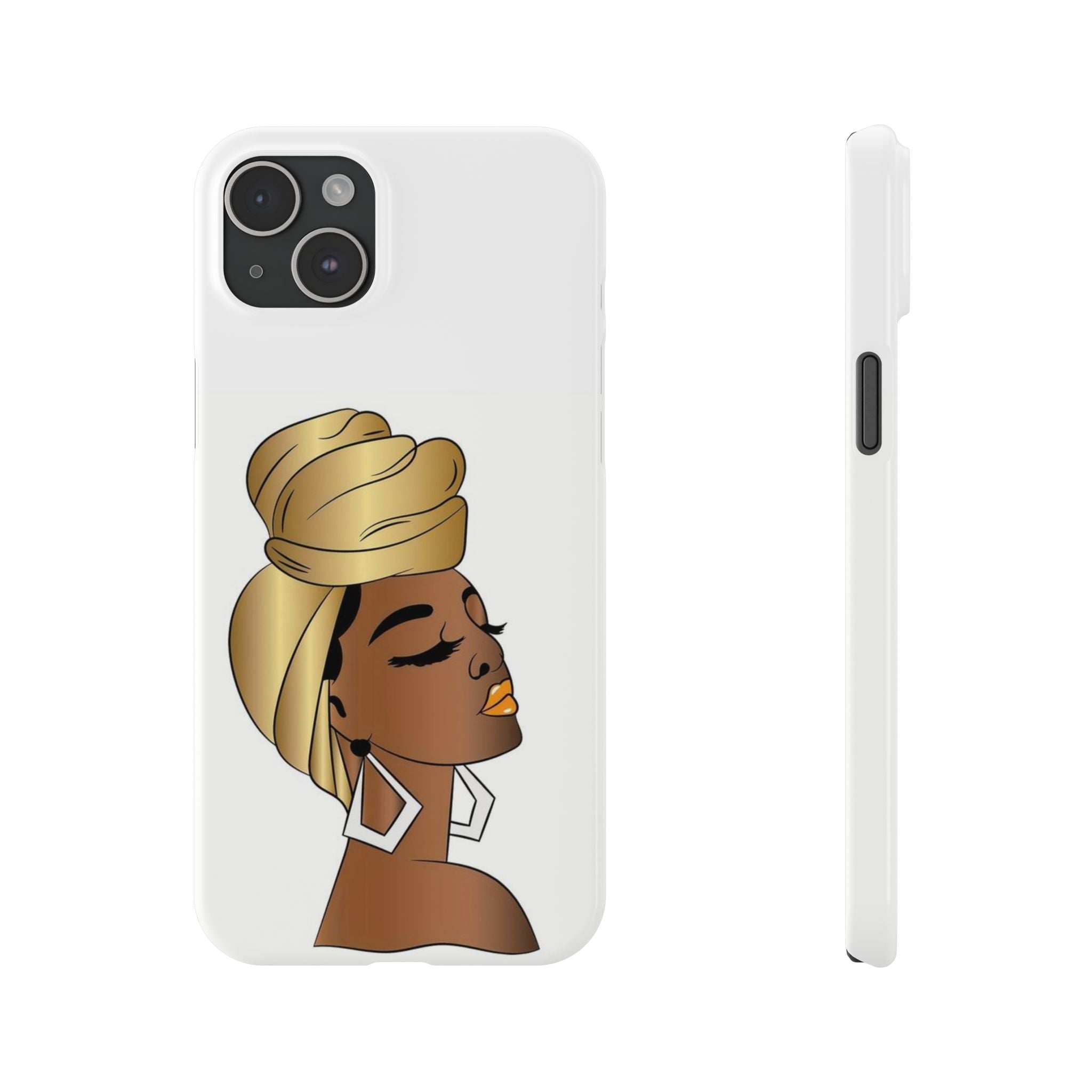 Slim Phone Case With A Beautiful Afro Woman