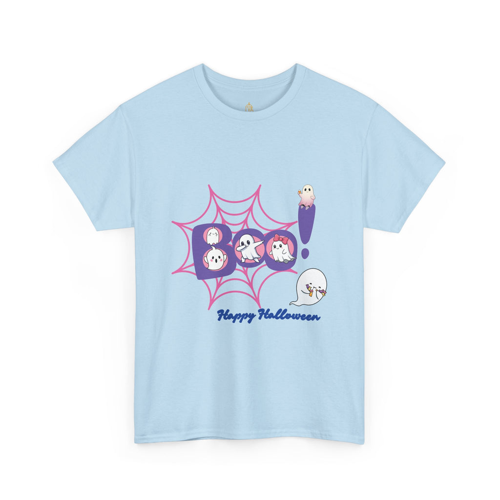 Women's Cotton T-Shirt - Boo! Cute Ghosts Halloween | Sweet and Fun Edition