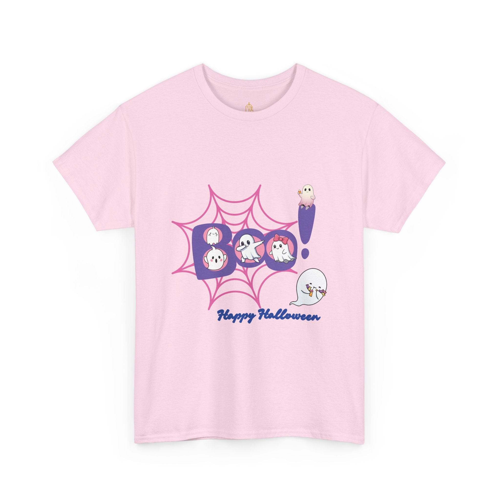 Women's Cotton T-Shirt - Boo! Cute Ghosts Halloween | Sweet and Fun Edition