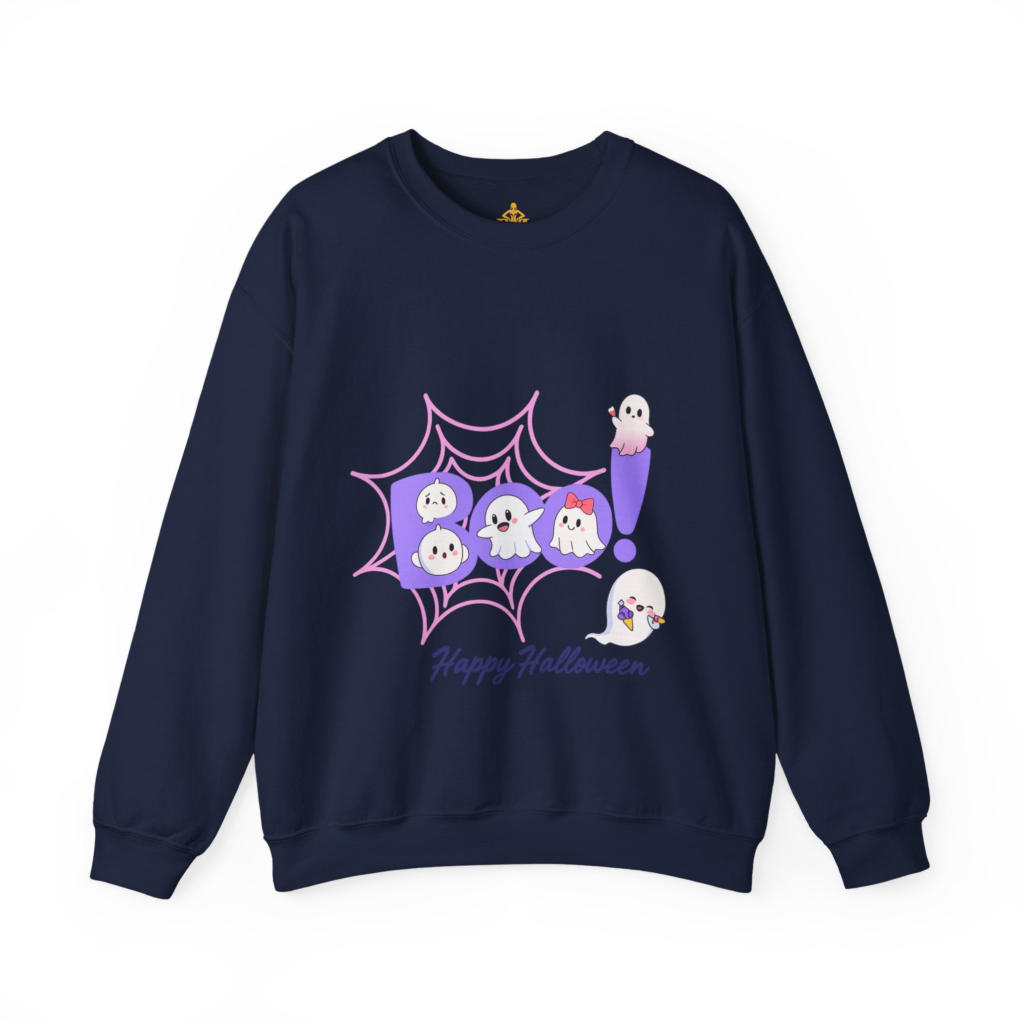 Heavy Blend "Happy Halloween" Crewneck Sweatshirt