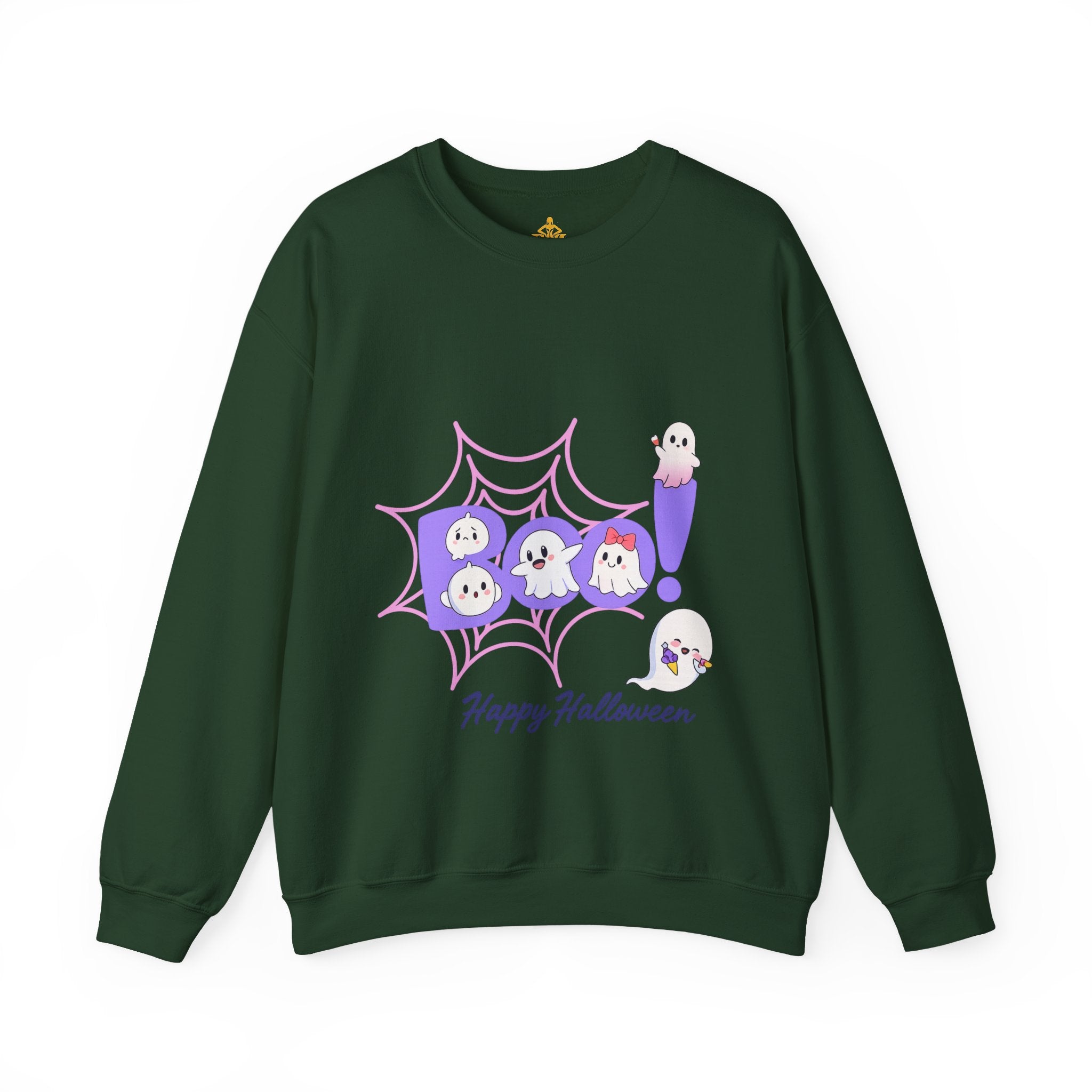 Heavy Blend "Happy Halloween" Crewneck Sweatshirt