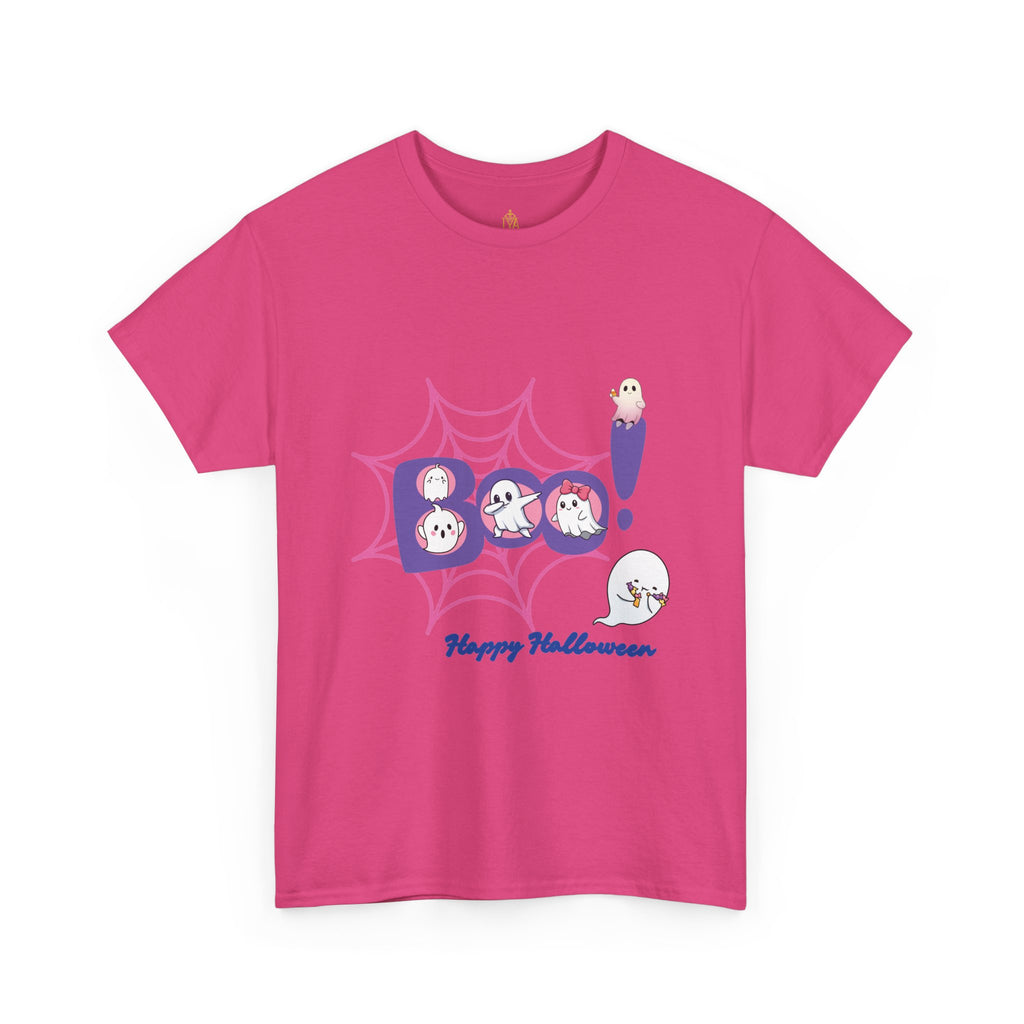 Women's Cotton T-Shirt - Boo! Cute Ghosts Halloween | Sweet and Fun Edition