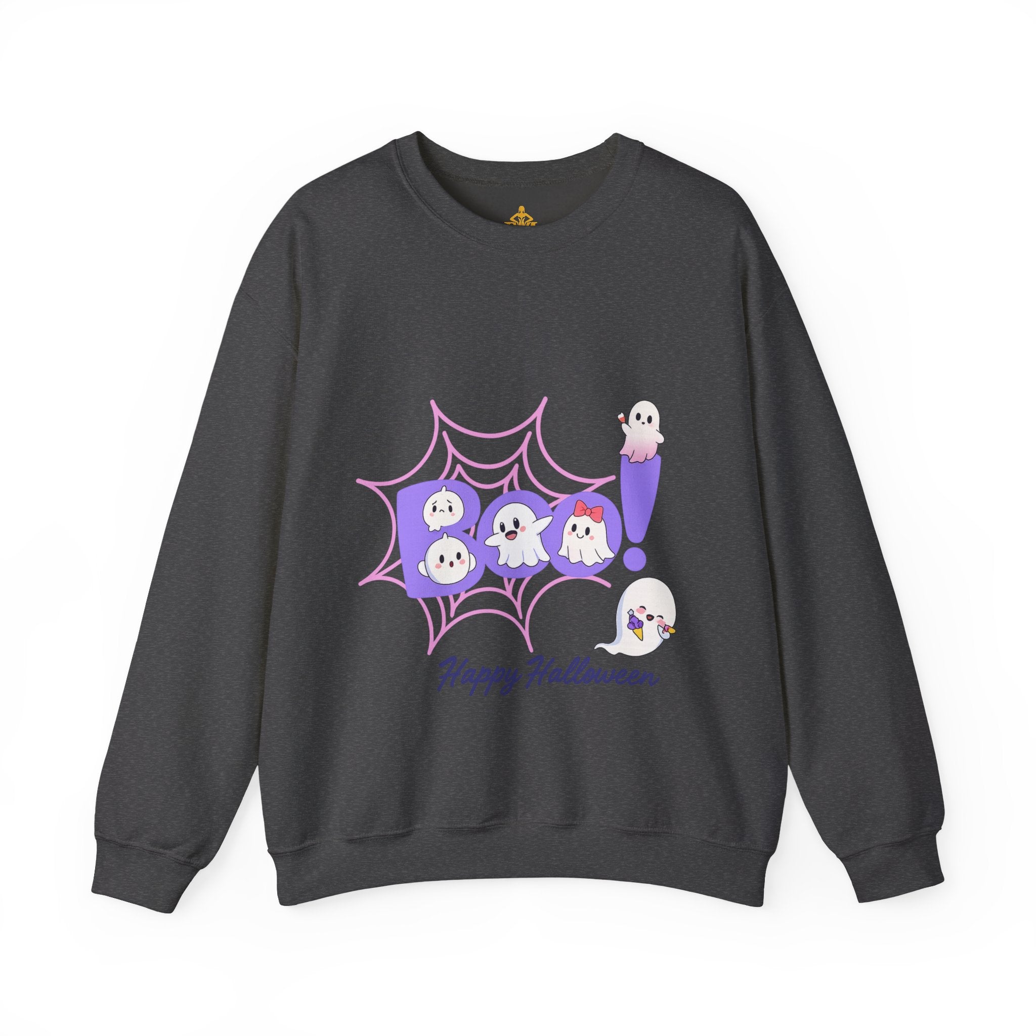 Heavy Blend "Happy Halloween" Crewneck Sweatshirt