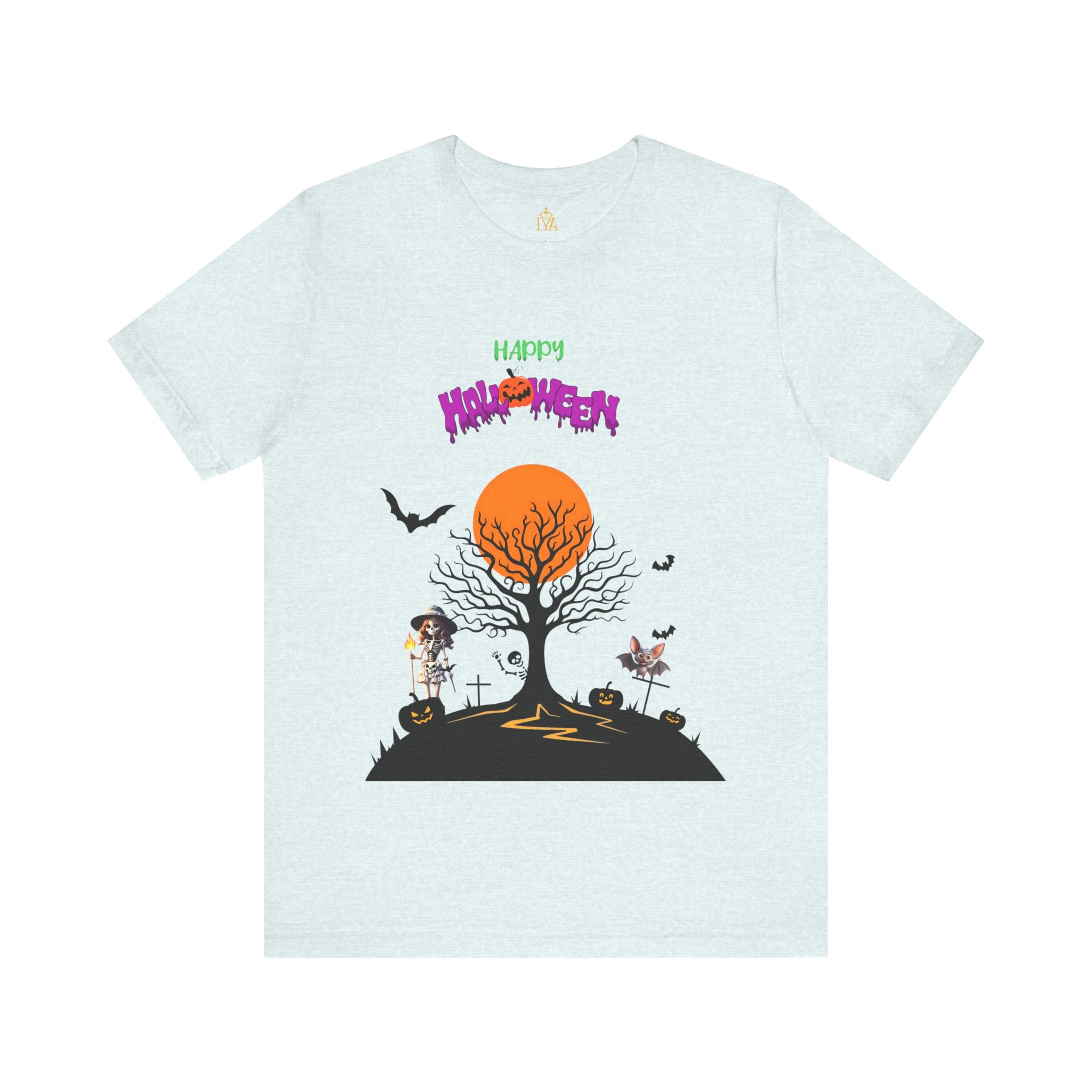 Women's cotton T-shirt "Happy Halloween"