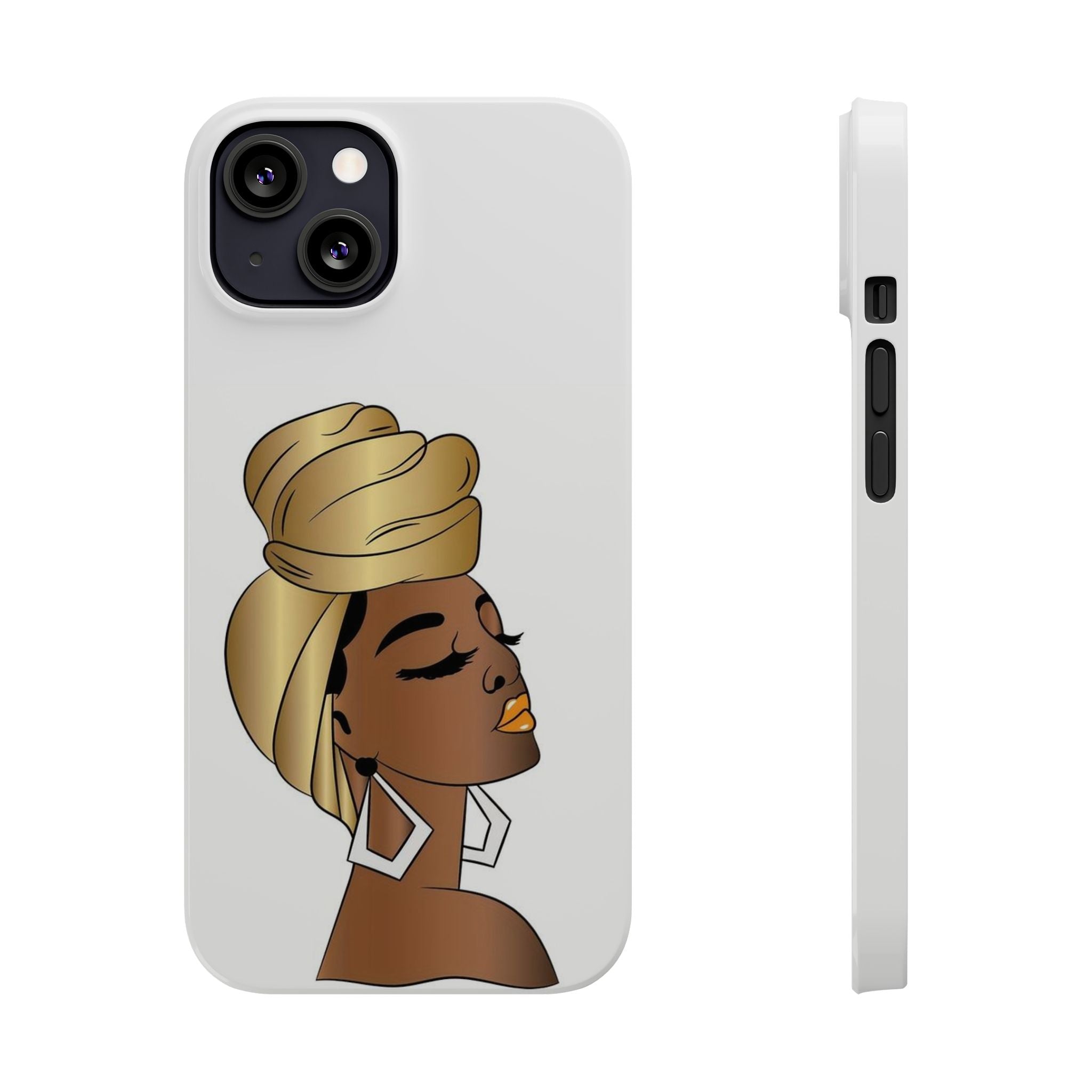 Slim Phone Case With A Beautiful Afro Woman