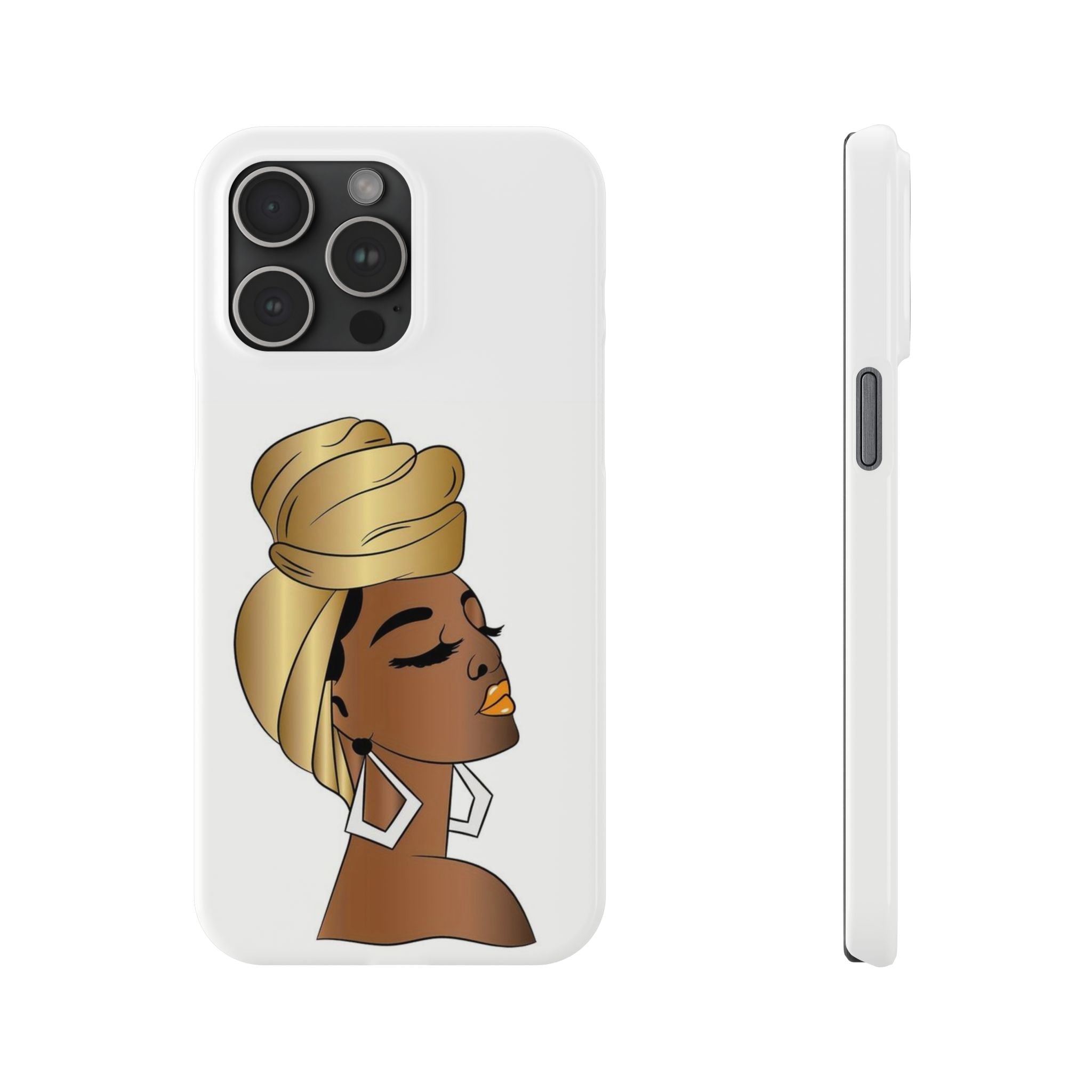 Slim Phone Case With A Beautiful Afro Woman