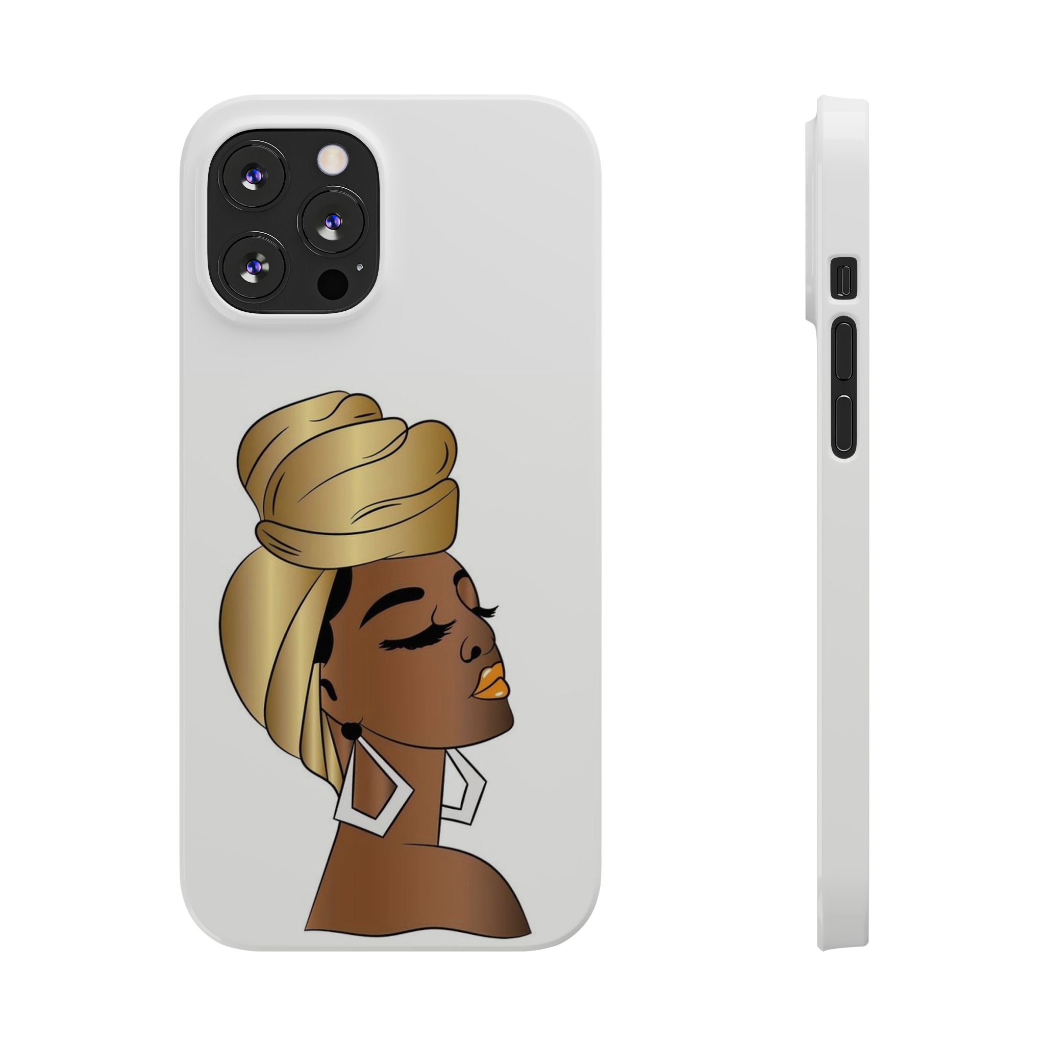 Slim Phone Case With A Beautiful Afro Woman