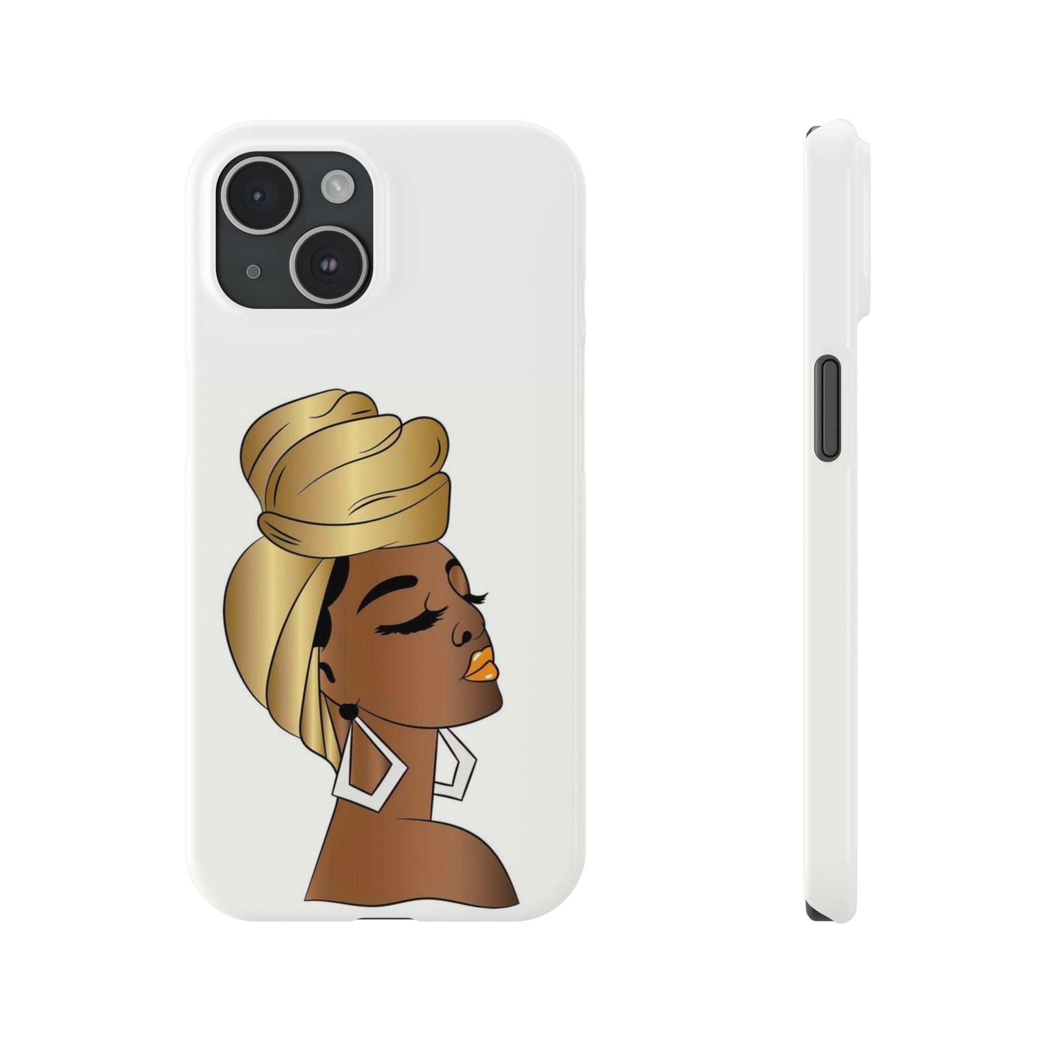 Slim Phone Case With A Beautiful Afro Woman
