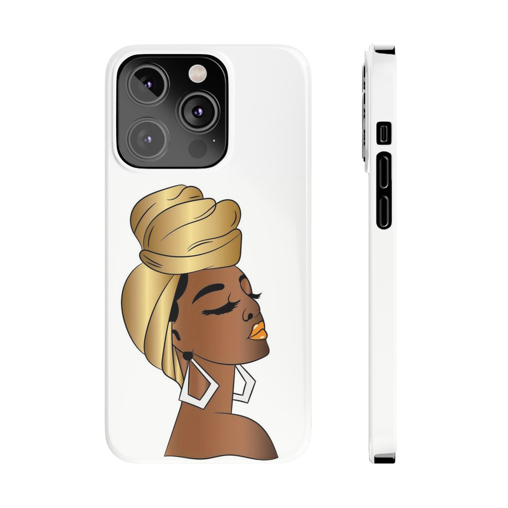 Slim Phone Case With A Beautiful Afro Woman