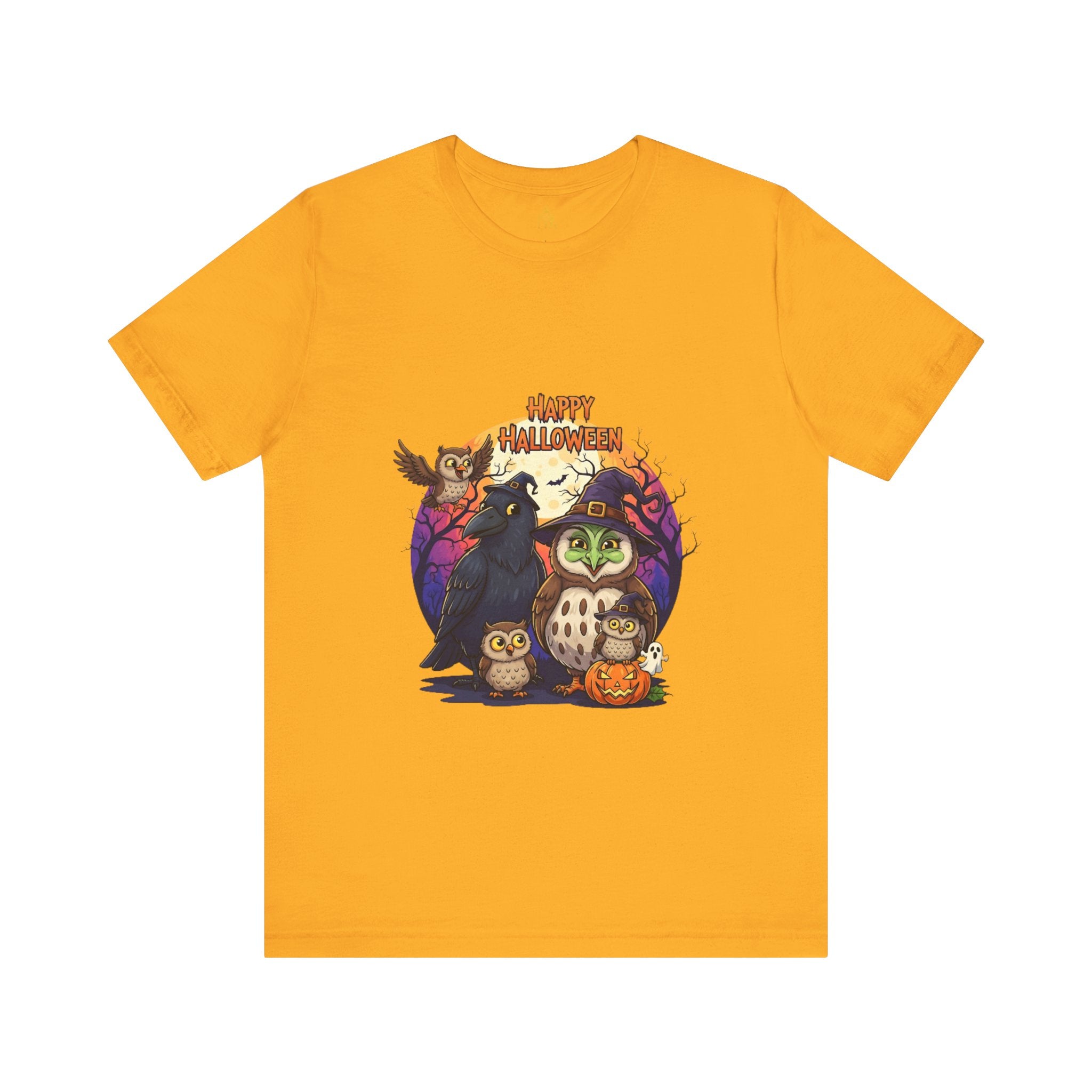 Women's cotton T-shirt "Happy Halloween"