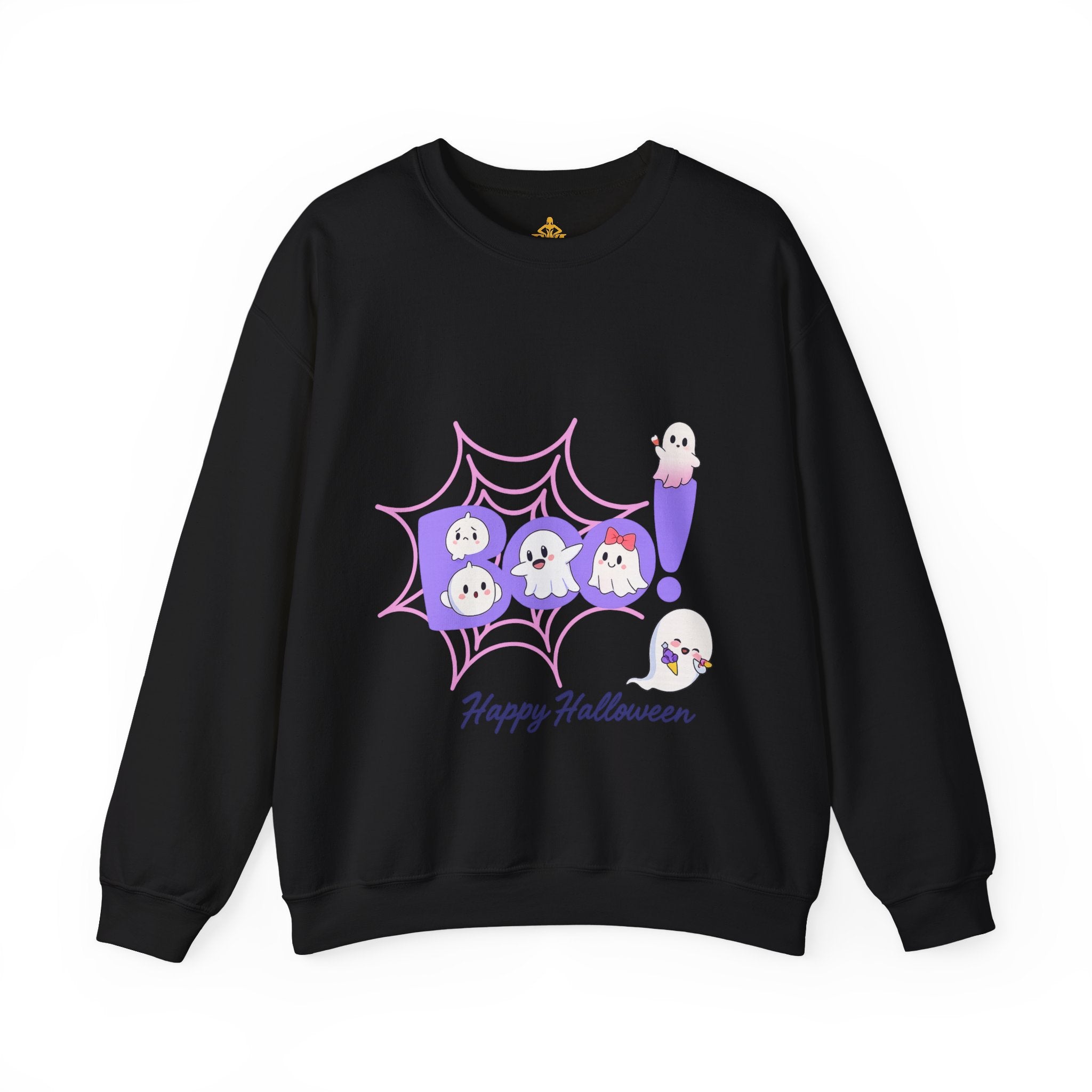 Heavy Blend "Happy Halloween" Crewneck Sweatshirt