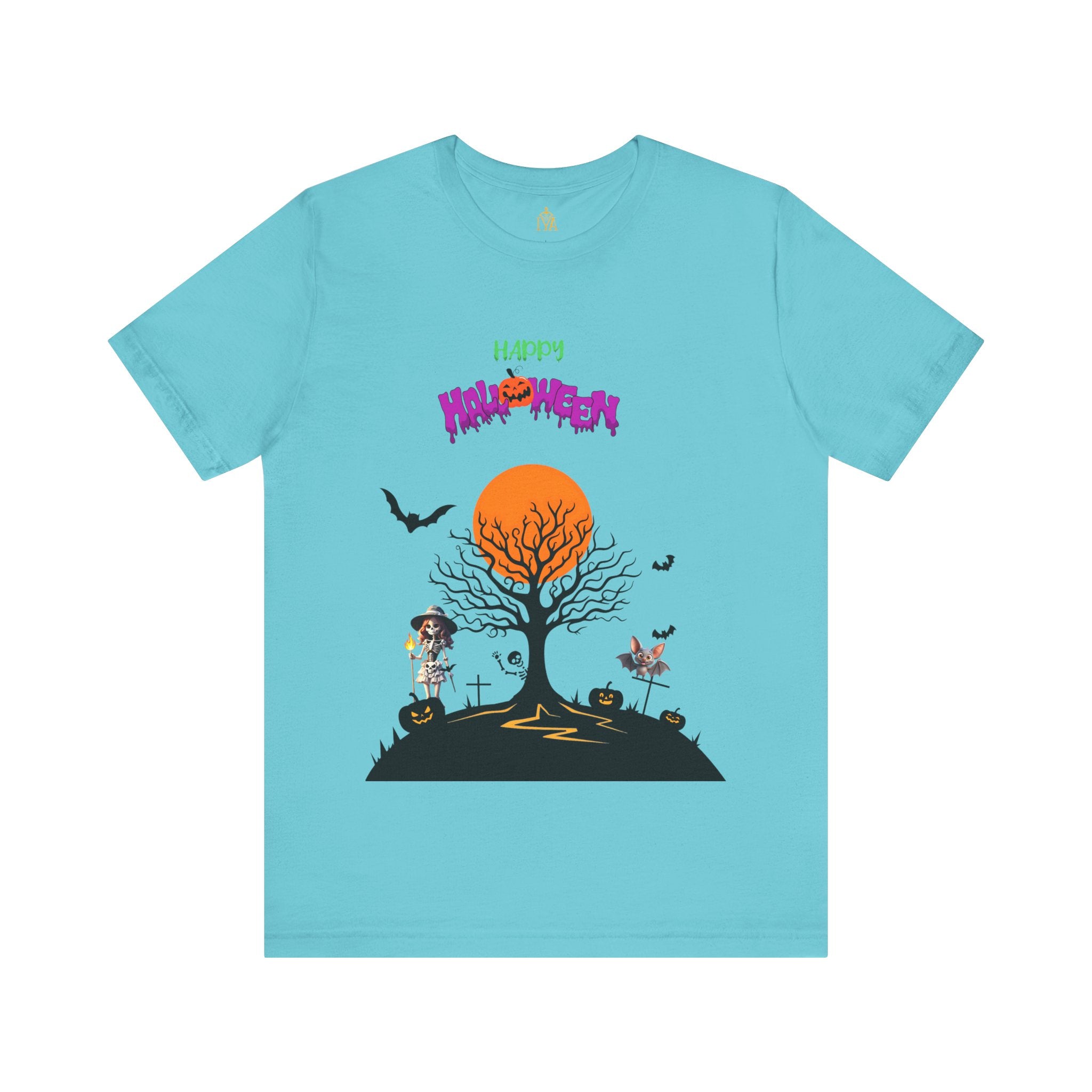 Women's cotton T-shirt "Happy Halloween"