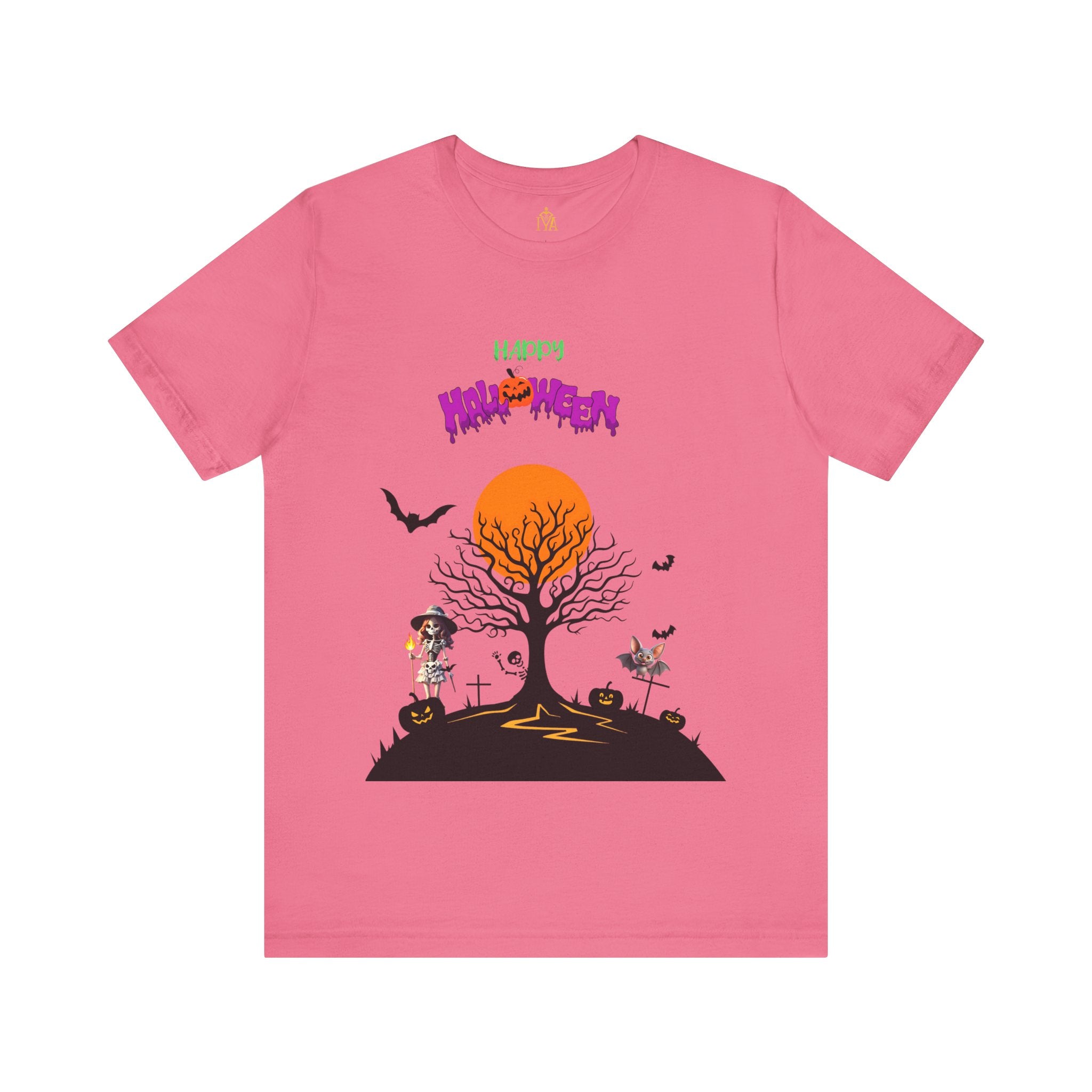 Women's cotton T-shirt "Happy Halloween"