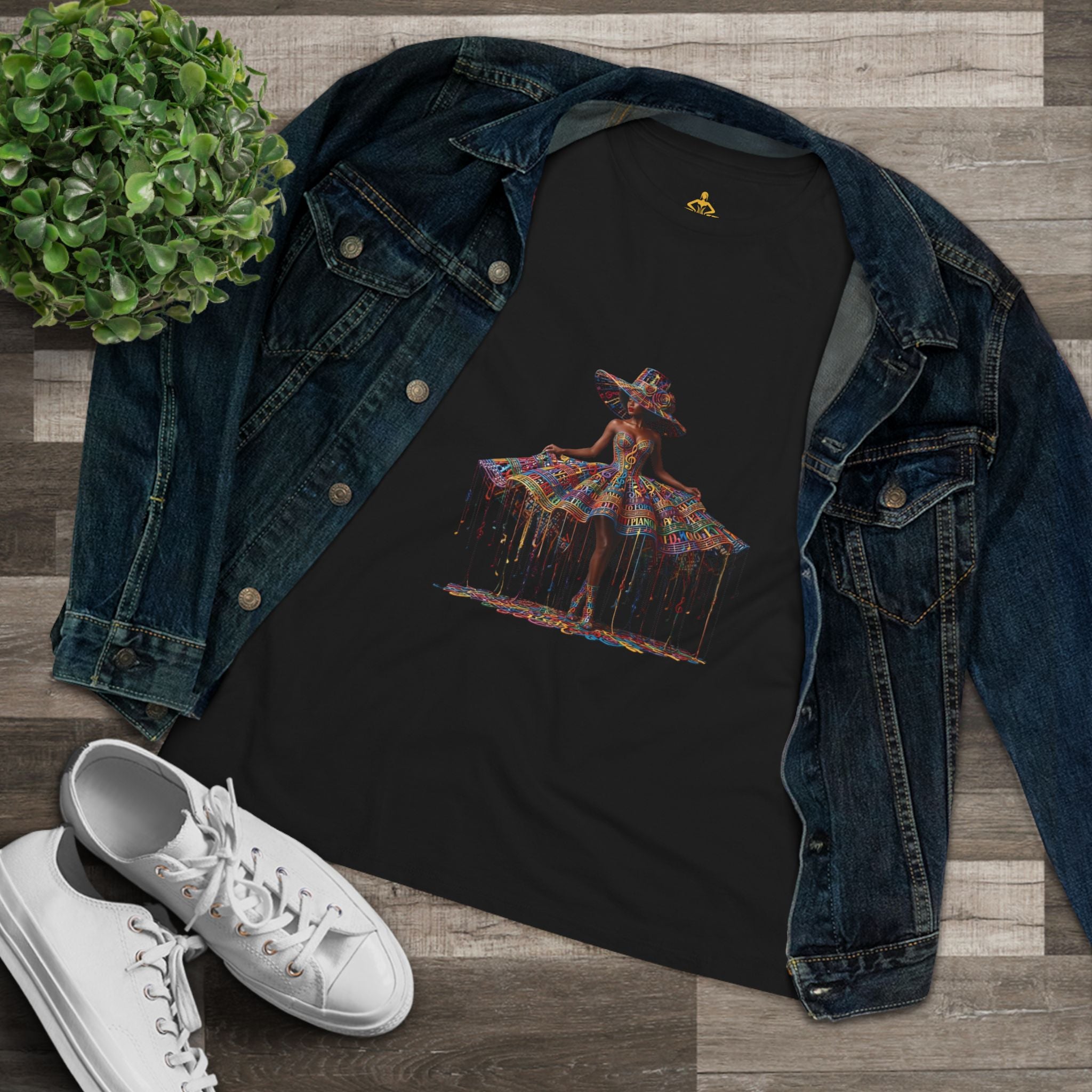 Women's Premium Cotton T-Shirt – "Inner Symphony"