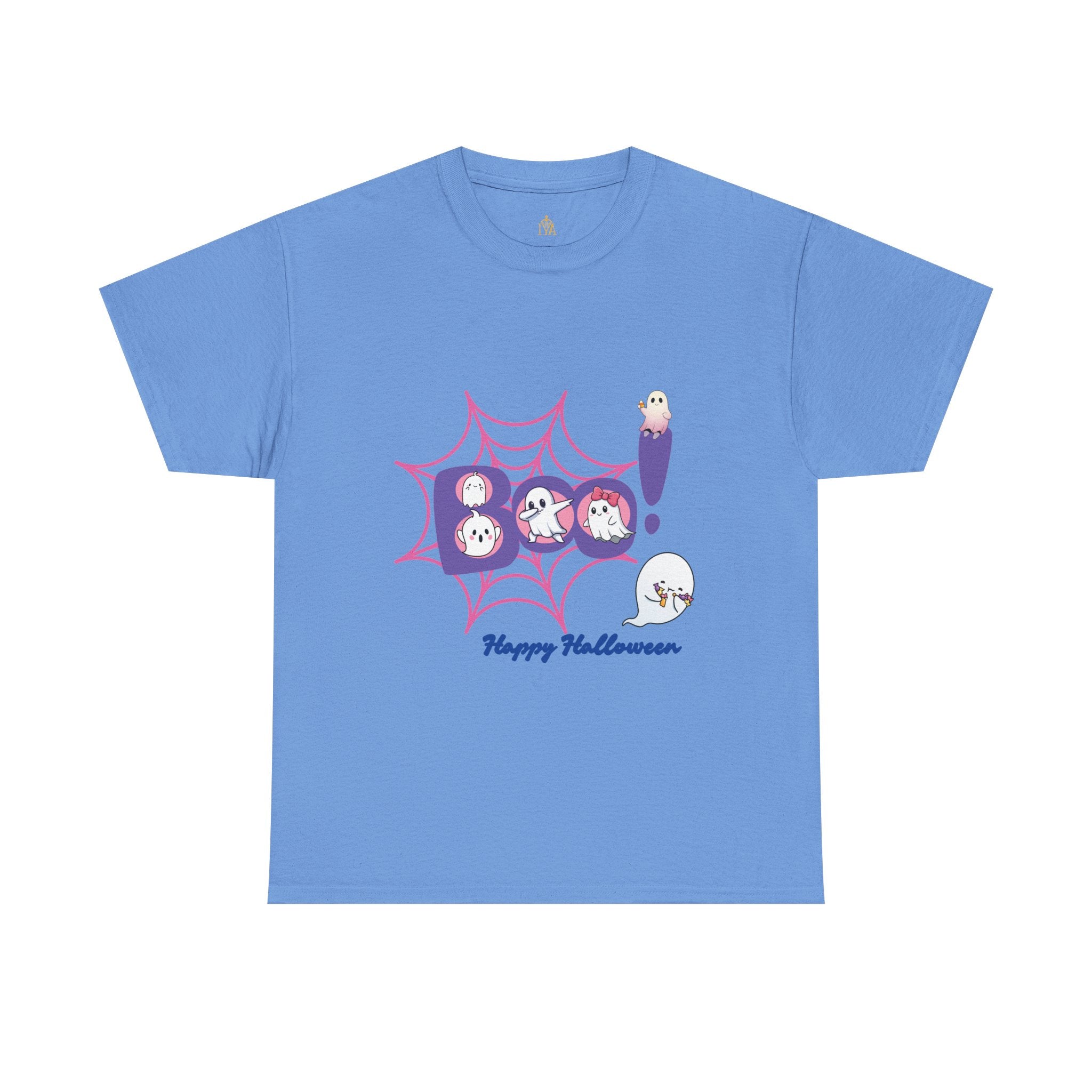 Women's Cotton T-Shirt - Boo! Cute Ghosts Halloween | Sweet and Fun Edition