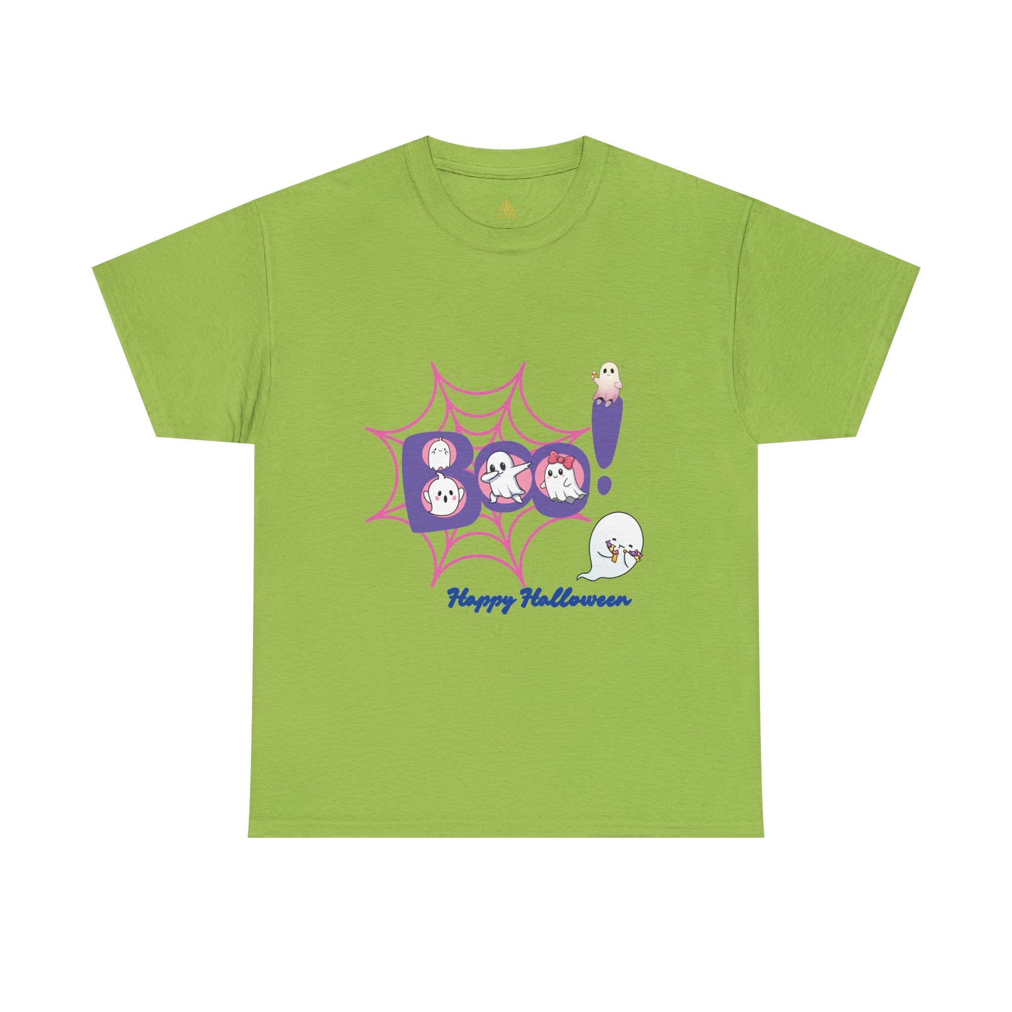 Women's Cotton T-Shirt - Boo! Cute Ghosts Halloween | Sweet and Fun Edition