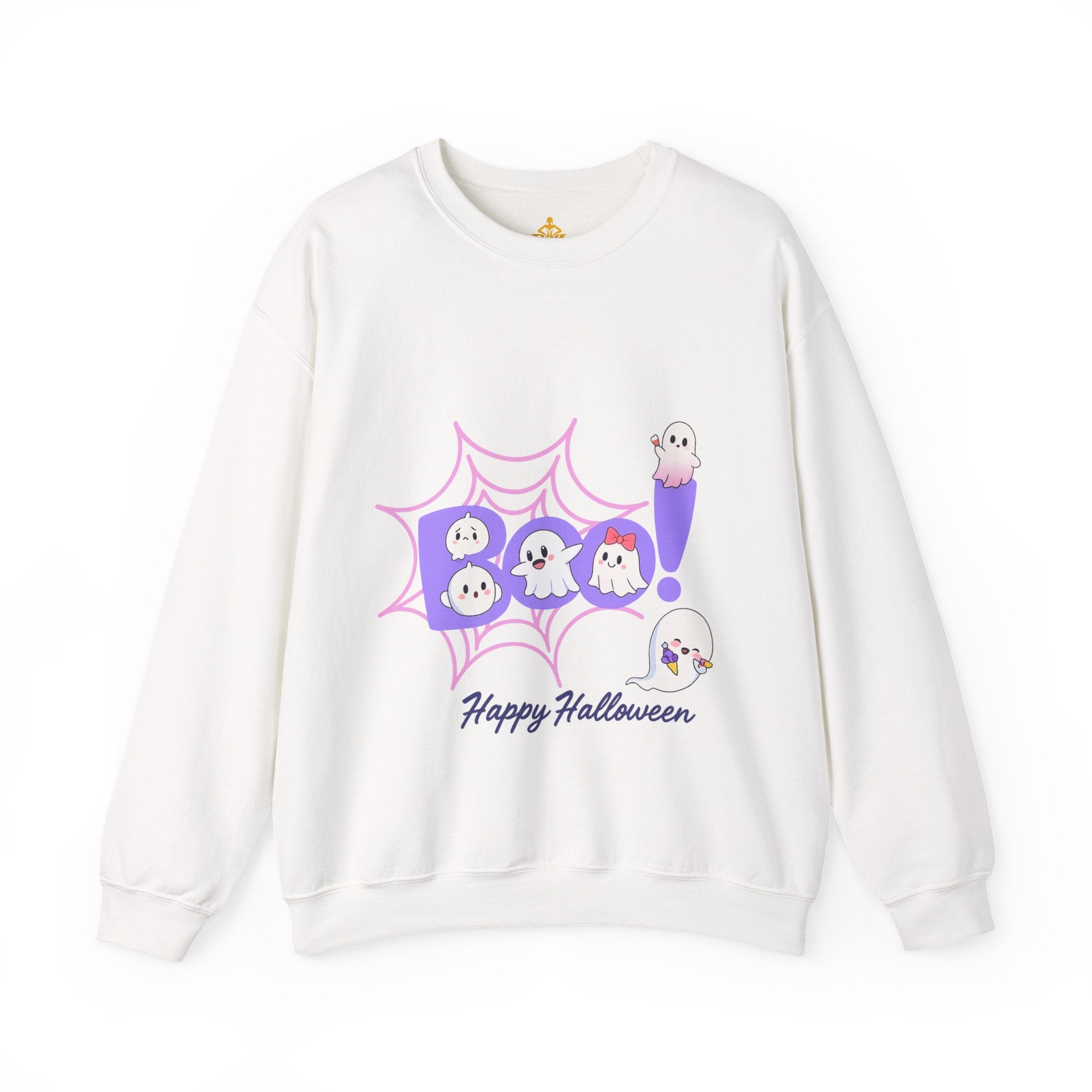 Heavy Blend "Happy Halloween" Crewneck Sweatshirt