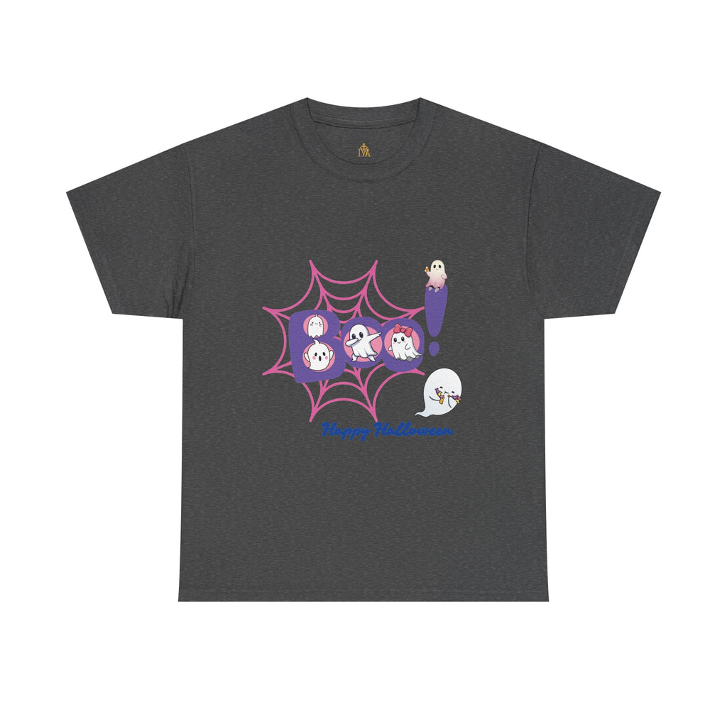 Women's Cotton T-Shirt - Boo! Cute Ghosts Halloween | Sweet and Fun Edition