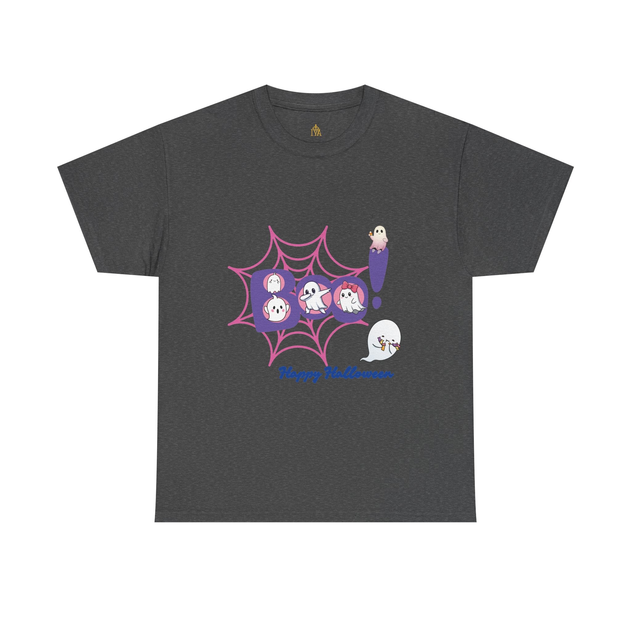 Women's Cotton T-Shirt - Boo! Cute Ghosts Halloween | Sweet and Fun Edition
