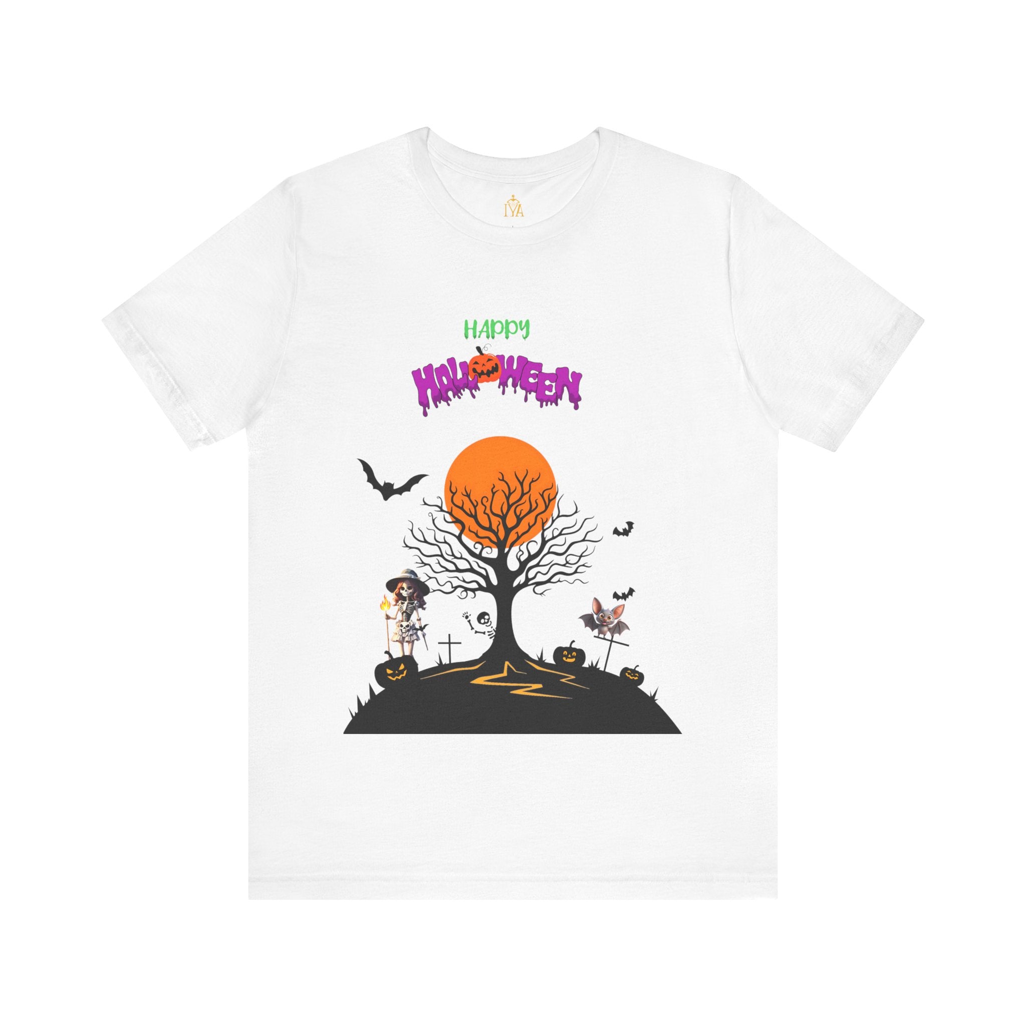 Women's cotton T-shirt "Happy Halloween"