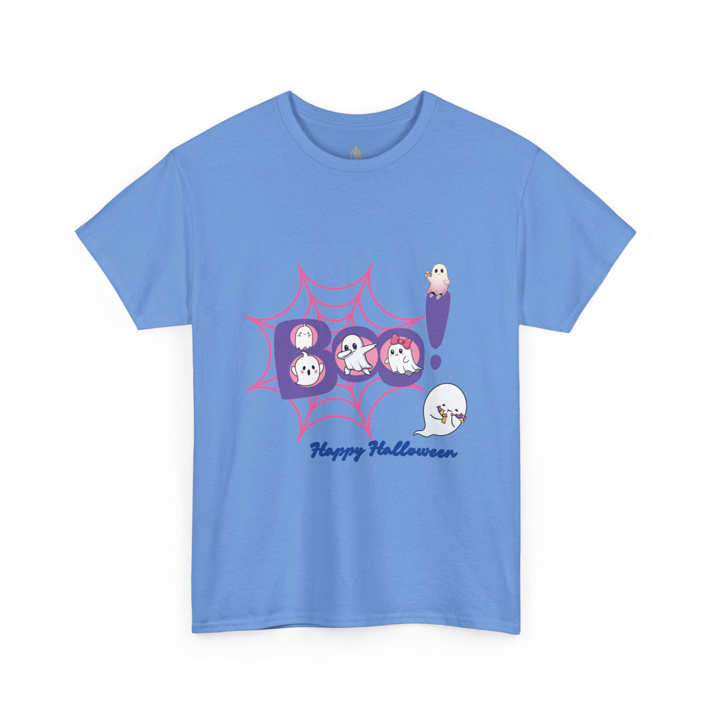Women's Cotton T-Shirt - Boo! Cute Ghosts Halloween | Sweet and Fun Edition